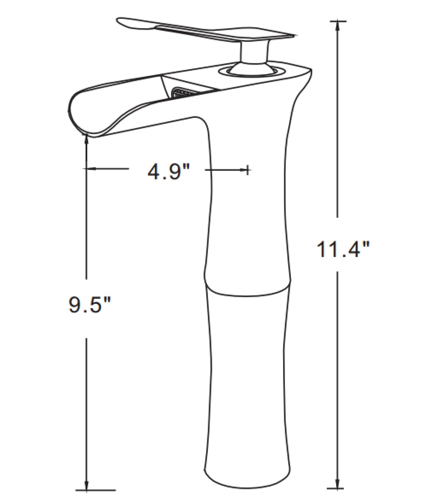 Deck Mount CUPC Brass Bathroom Sink Faucet Chrome Lead Free Brass