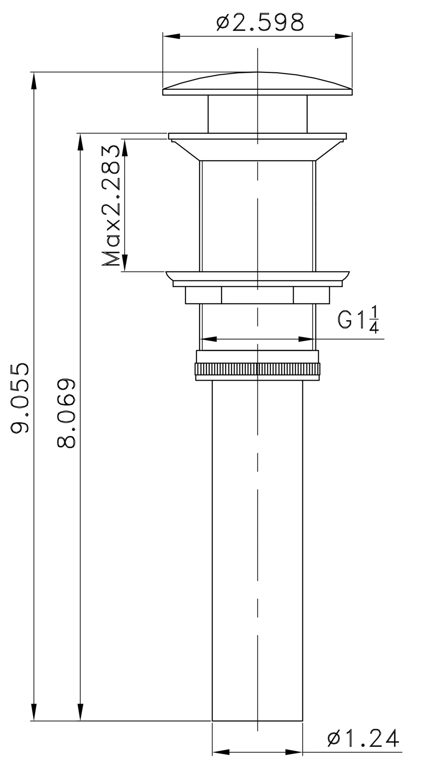 2.6 in. x 2.6 in. No Overflow Bathroom Sink Drain Oil Rubbed Bronze Stainless Steel