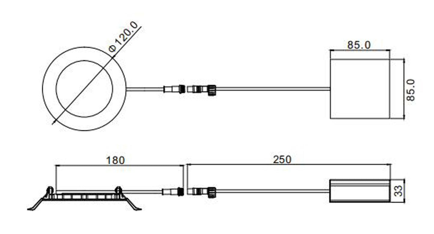 4-in. W Round Aluminum Semi-Recessed Pot Light In White Color