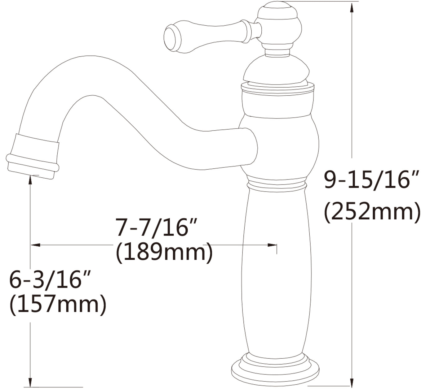 1 Hole CUPC Stainless Steel Bathroom Sink Faucet Brushed Nickel Lead Free Brass