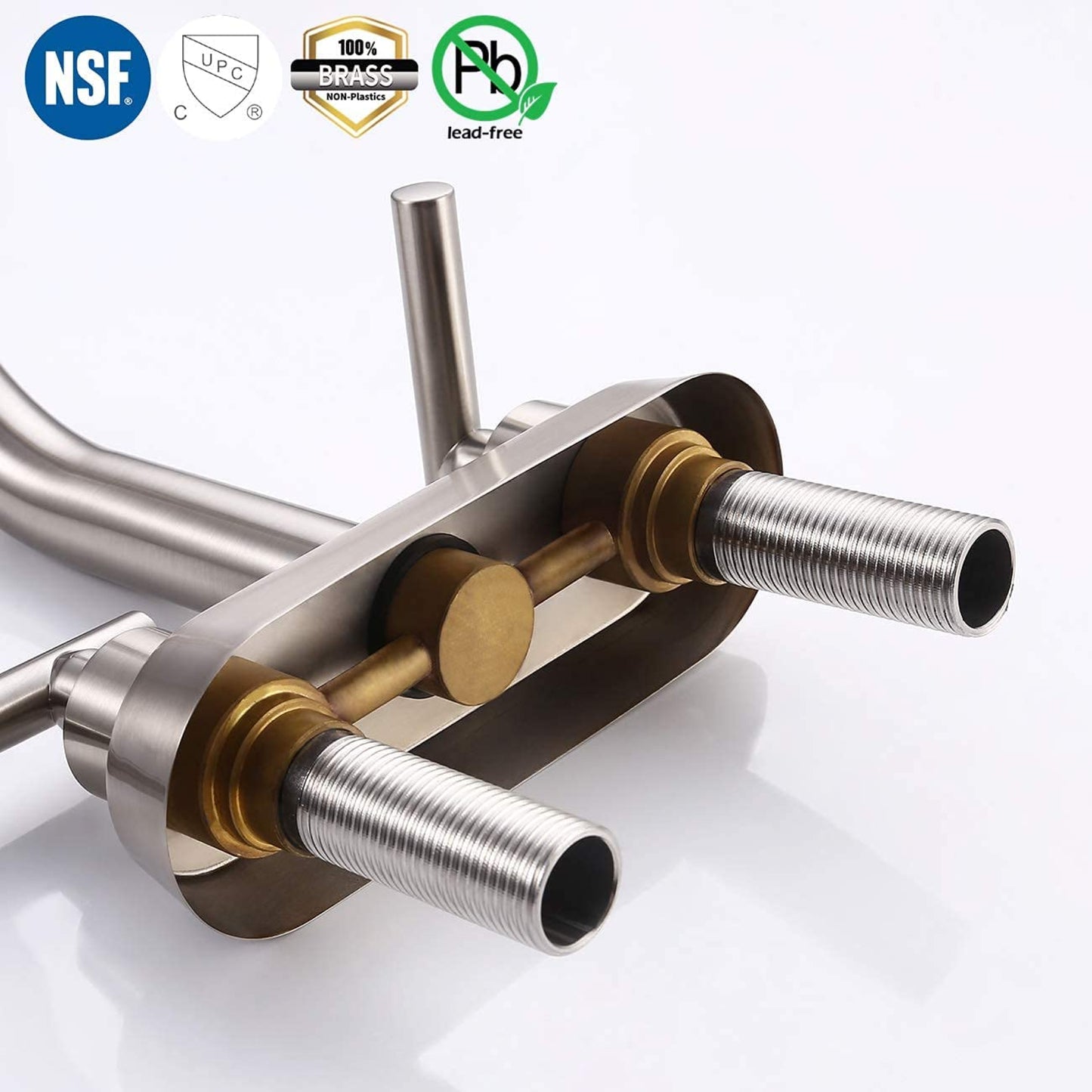 3H4-in. CUPC Brass Bathroom Sink Faucet Brushed Nickel Lead Free Brass