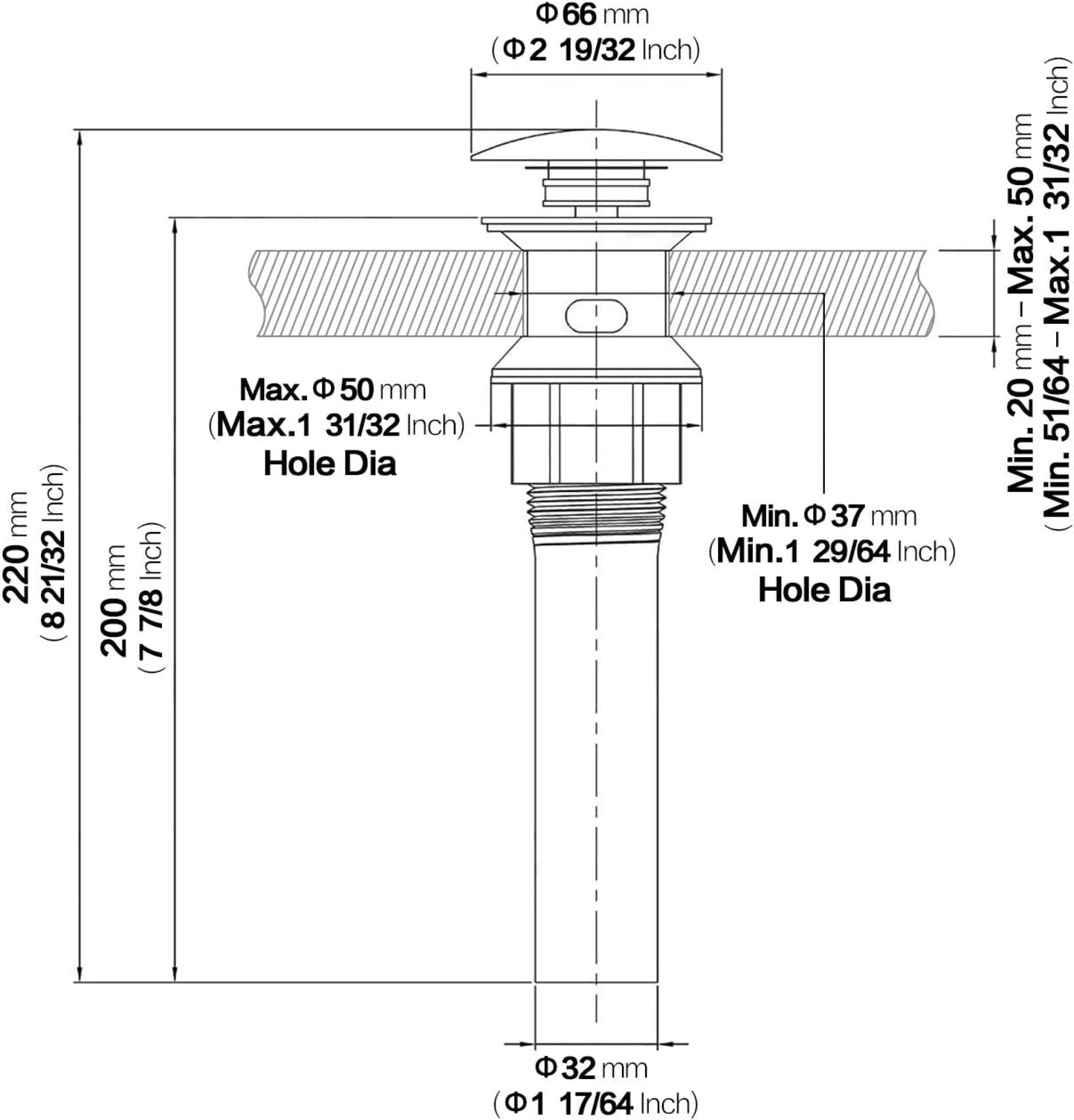 2.59 in. x 2.59 in. Yes Overflow Bathroom Sink Drain Brushed Nickel Stainless Steel