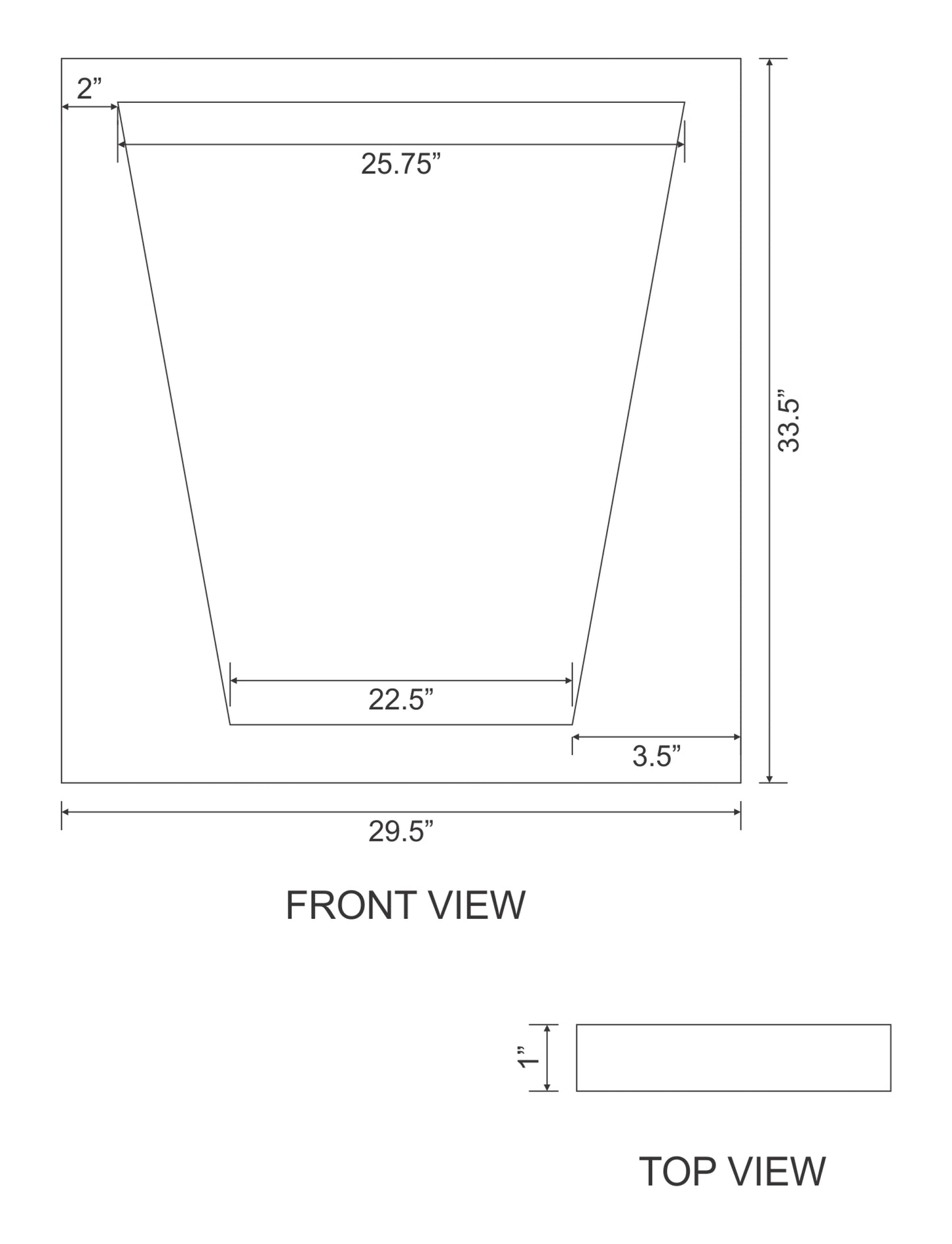29.5-in. W 33.5-in. H Modern Plywood-Melamine Wood Mirror In Wenge