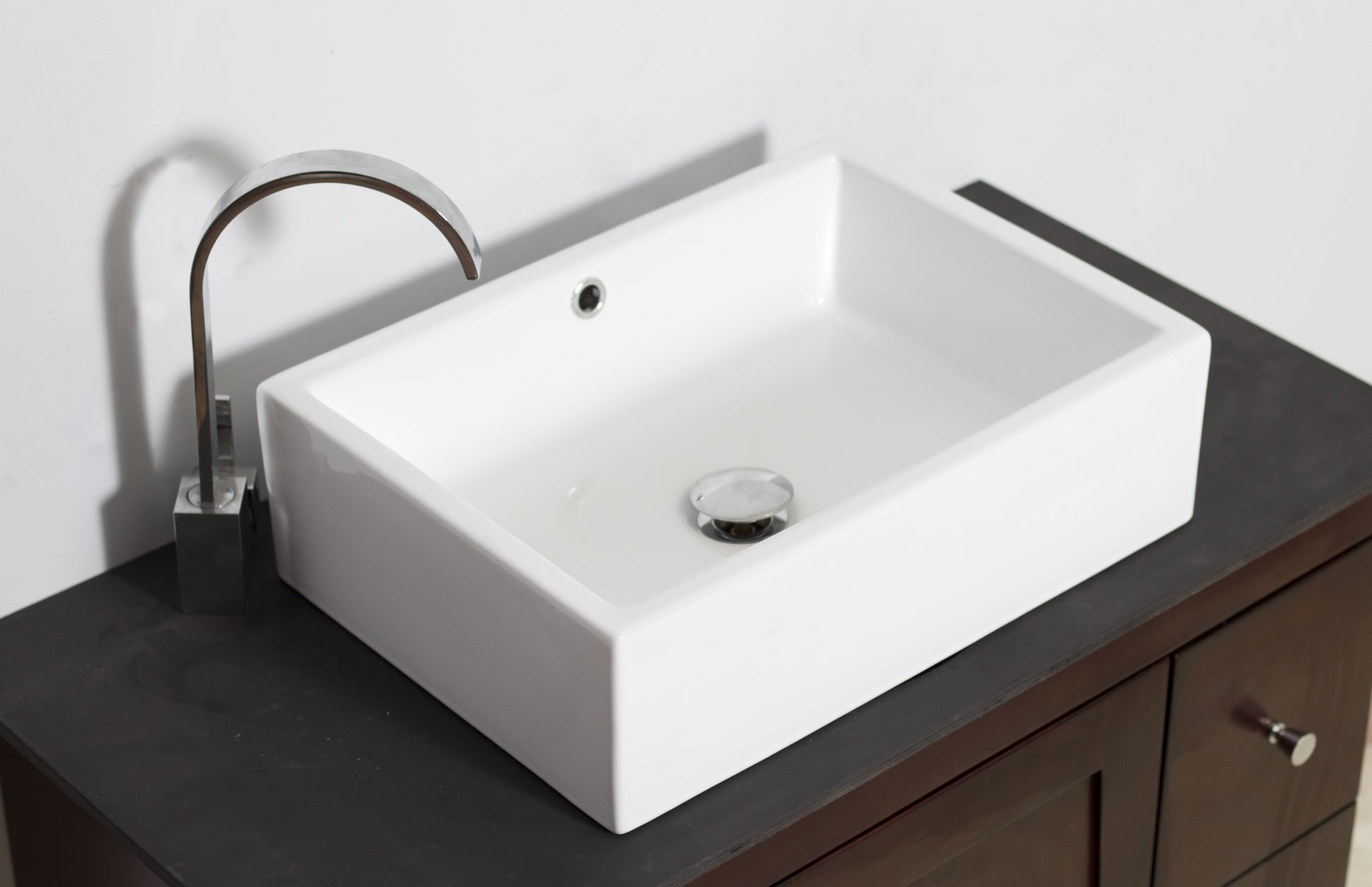 20-in. x 14.25-in. Rectangle Bathroom Vessel Sink White Enamel Glaze