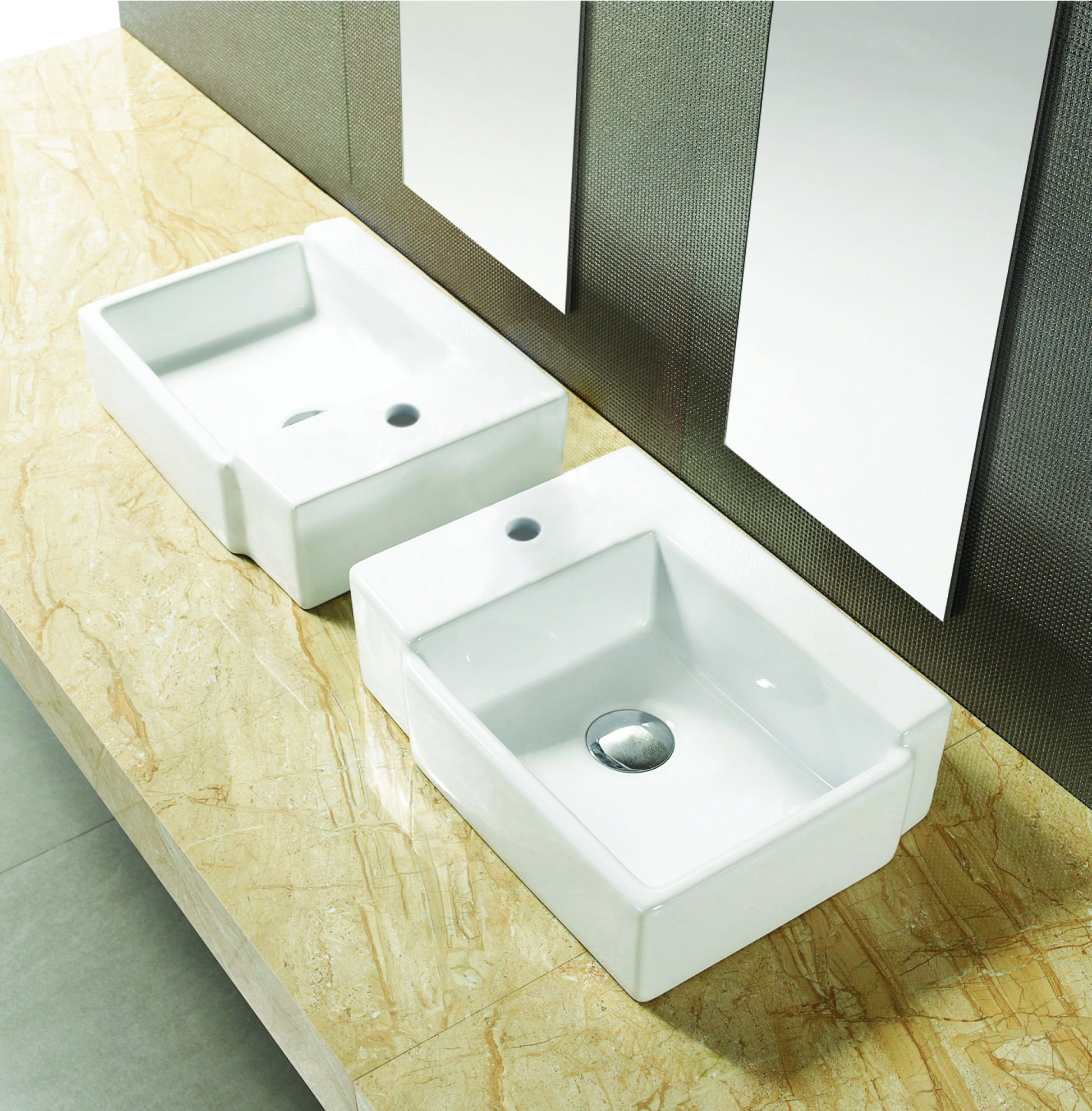 16.25-in. x 11.75-in. Rectangle Bathroom Vessel Sink White Enamel Glaze