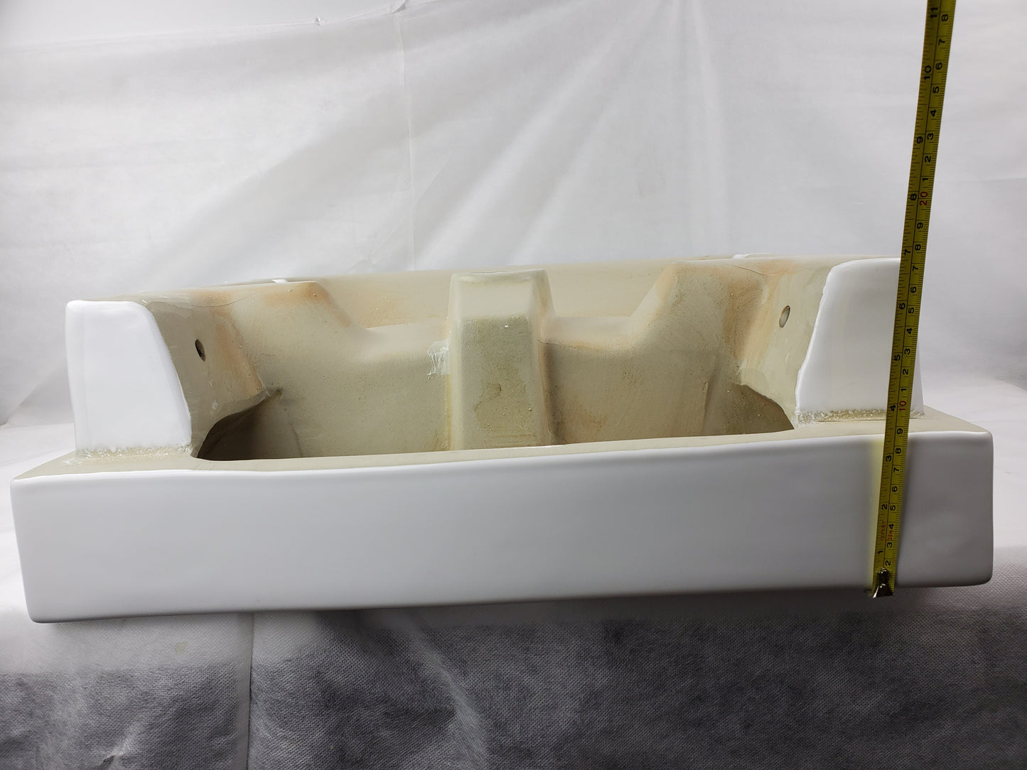20.25-in. x 19-in. Rectangle Bathroom Vessel Sink White Enamel Glaze