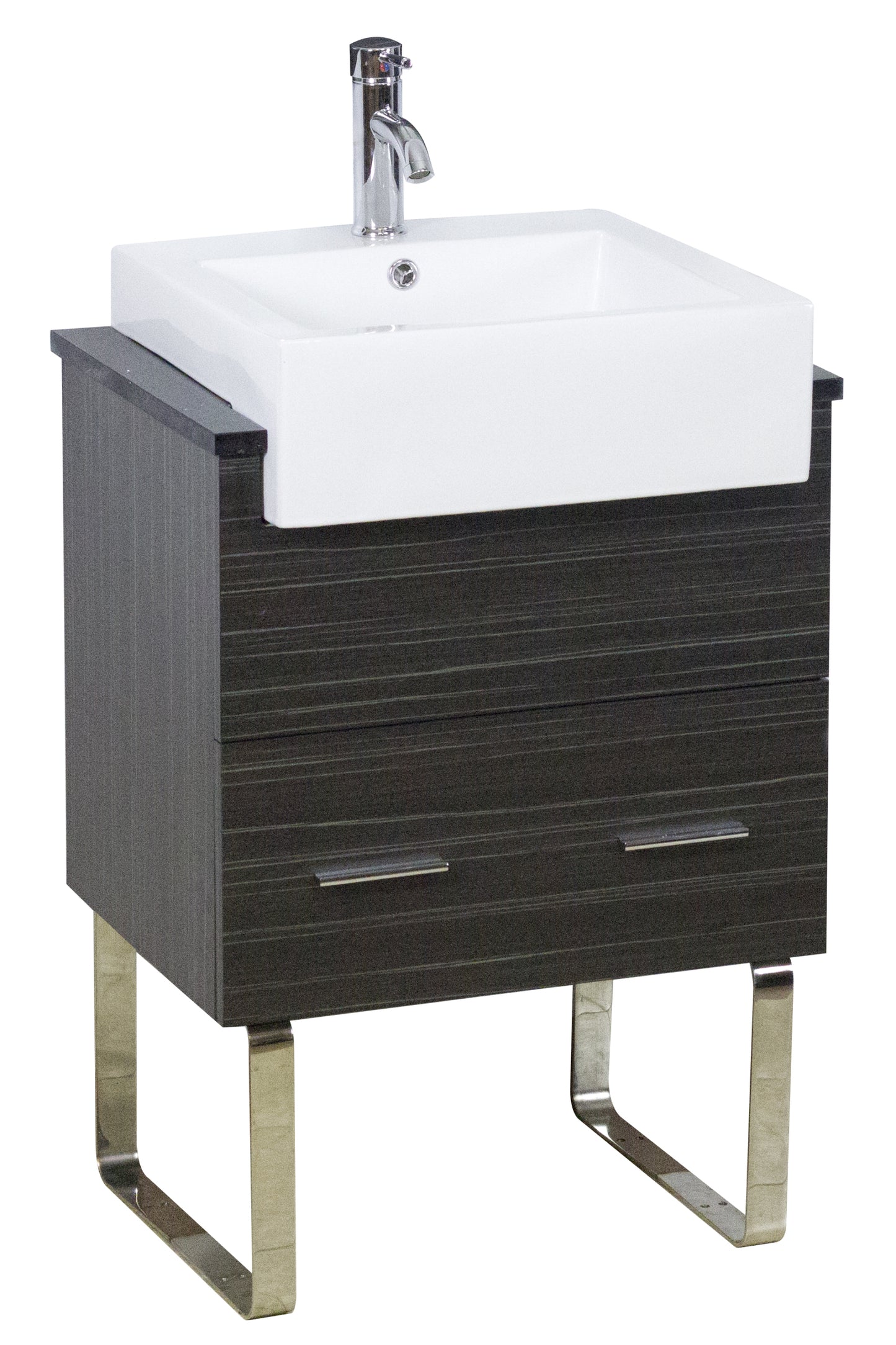 20.25-in. x 19-in. Rectangle Bathroom Vessel Sink White Enamel Glaze