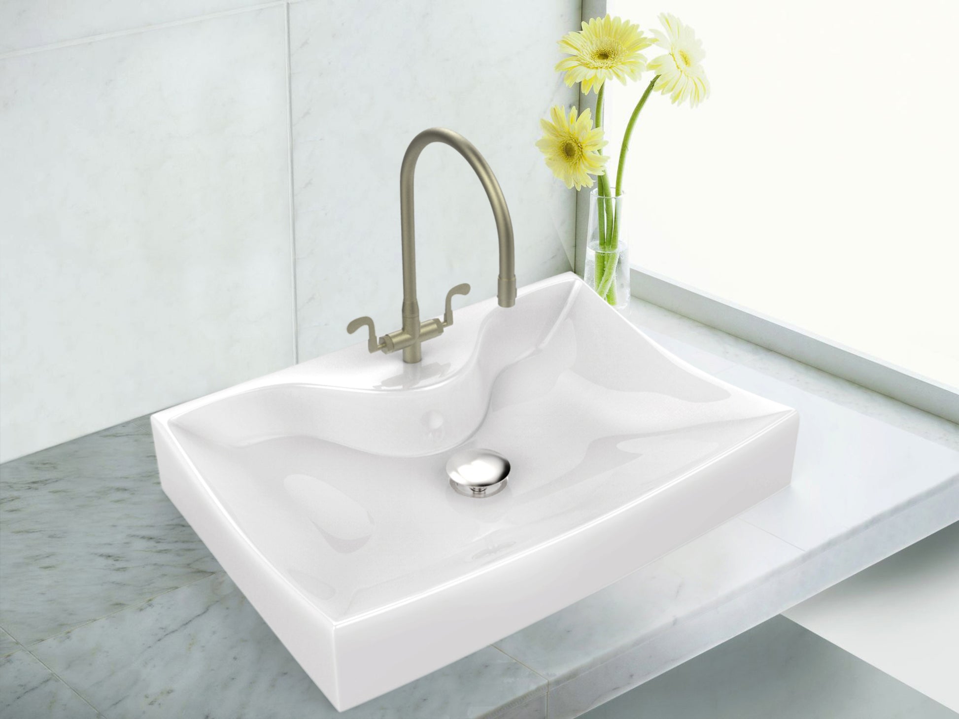 21.5-in. x 15.75-in. Rectangle Bathroom Vessel Sink White Enamel Glaze