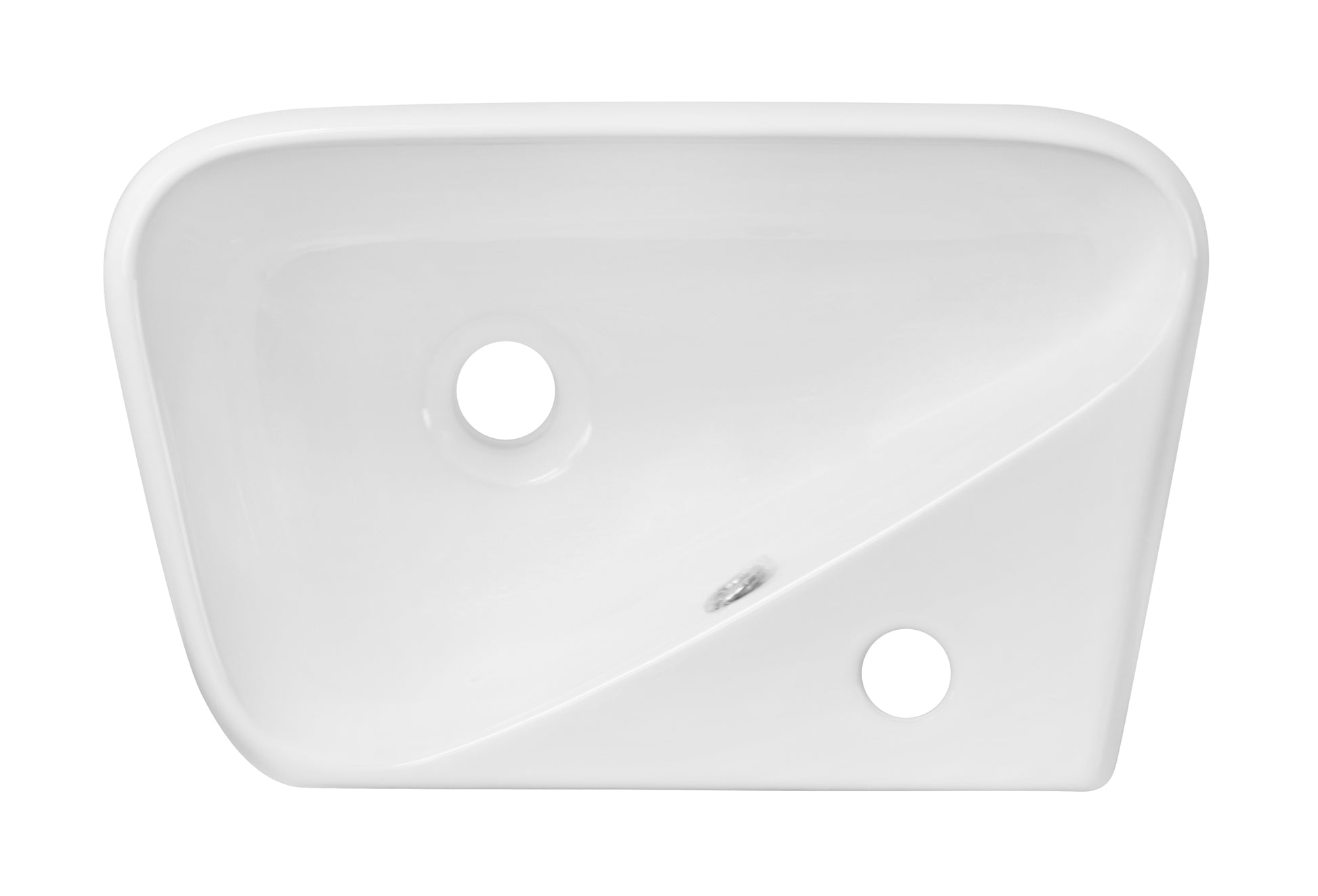 17.5-in. x 11-in. Rectangle Bathroom Vessel Sink White Enamel Glaze