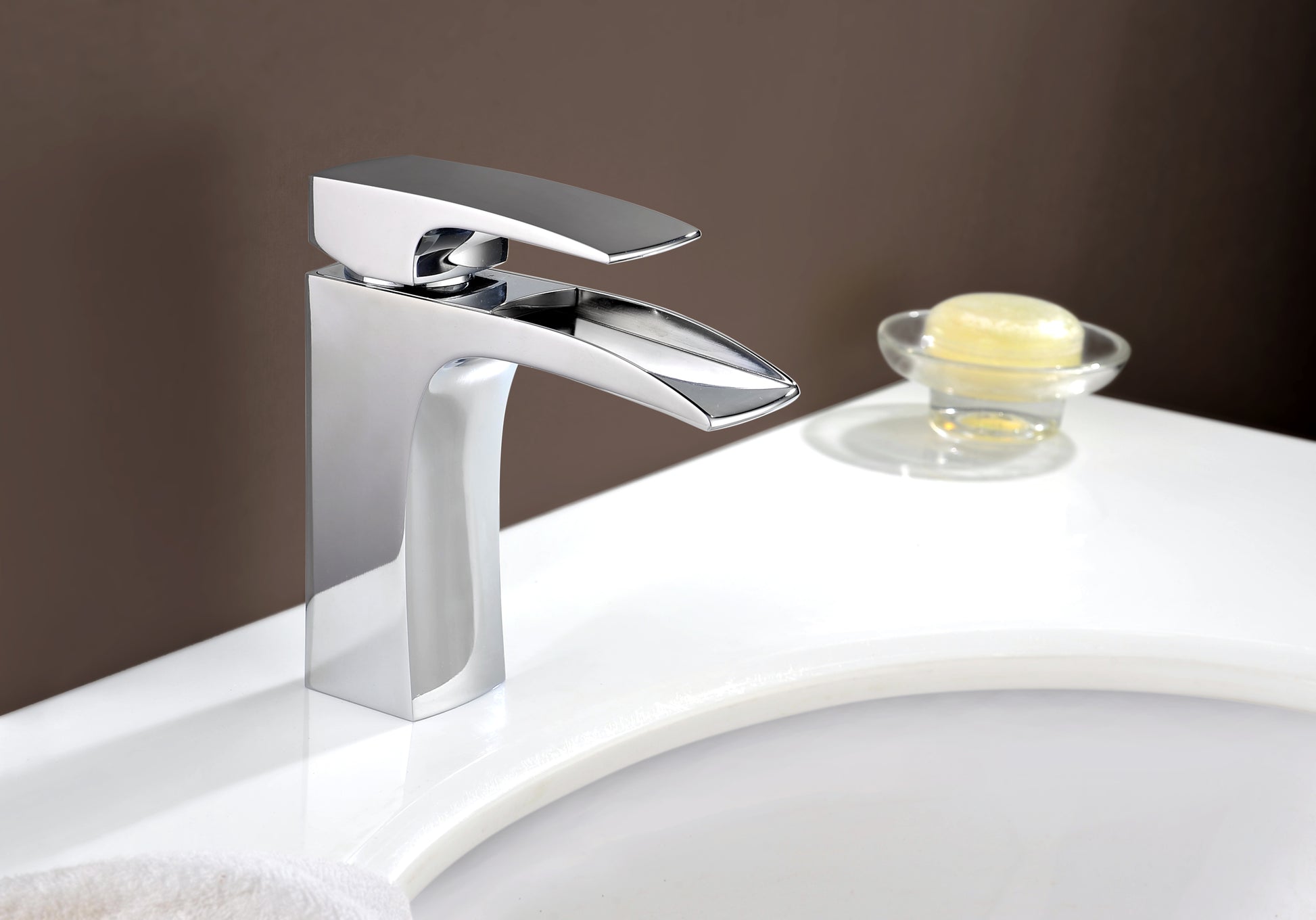 1 Hole CUPC Brass Bathroom Sink Faucet Chrome Lead Free Brass