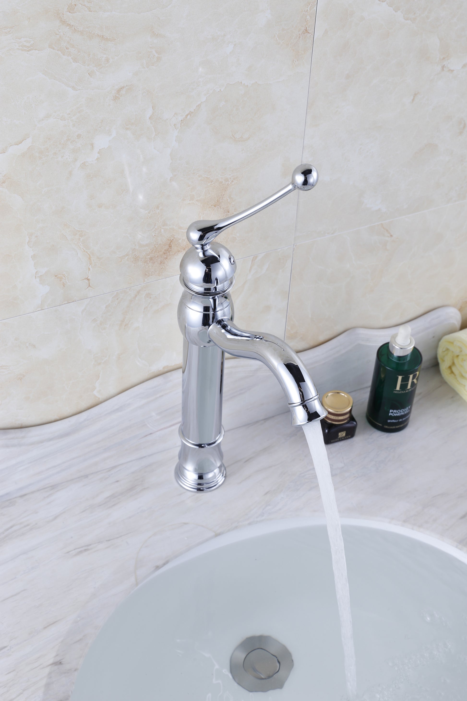 Deck Mount CUPC Brass Bathroom Sink Faucet Chrome Lead Free Brass