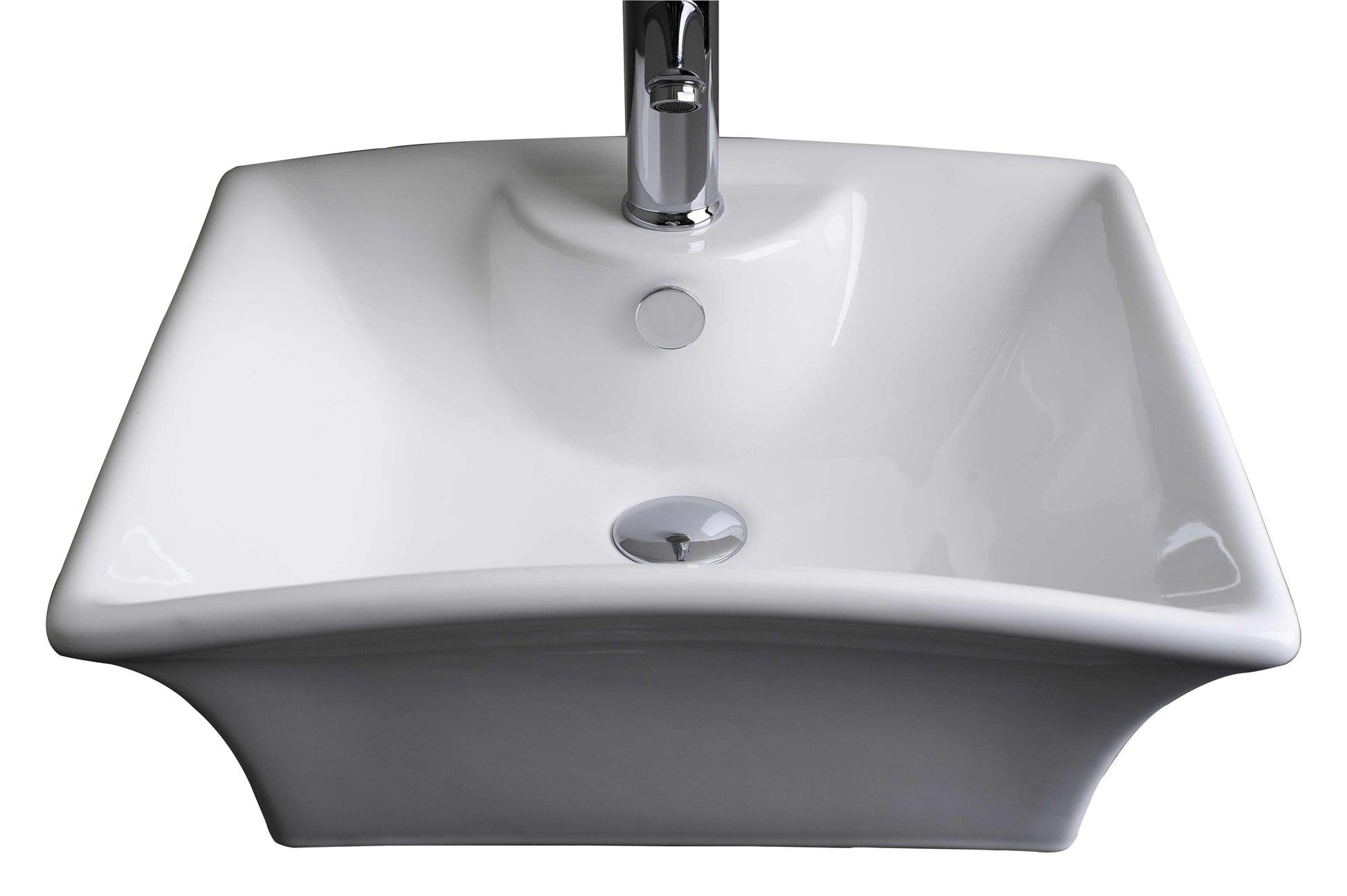 19.5-in. x 16.25-in. Rectangle Bathroom Vessel Sink White Enamel Glaze