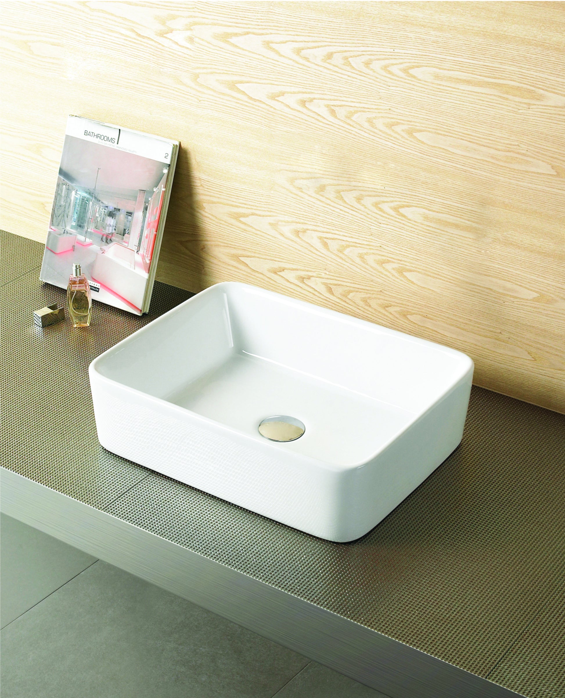 18.75-in. x 14.75-in. Rectangle Bathroom Vessel Sink White Enamel Glaze