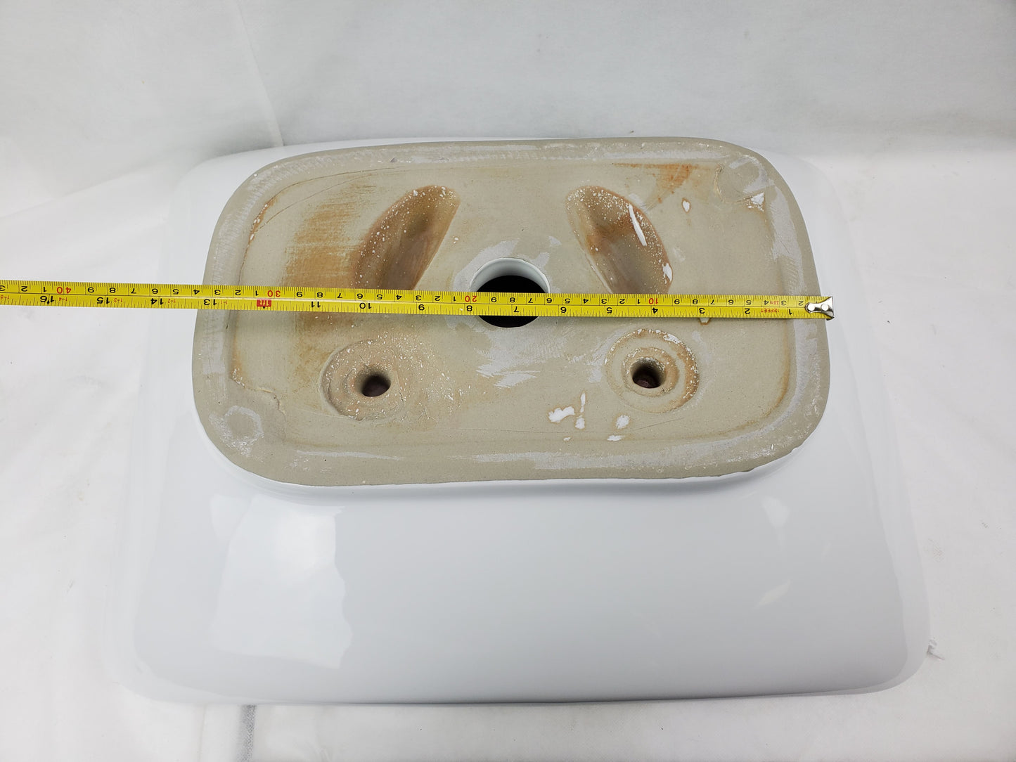 21.5-in. x 17-in. Rectangle Bathroom Vessel Sink White Enamel Glaze