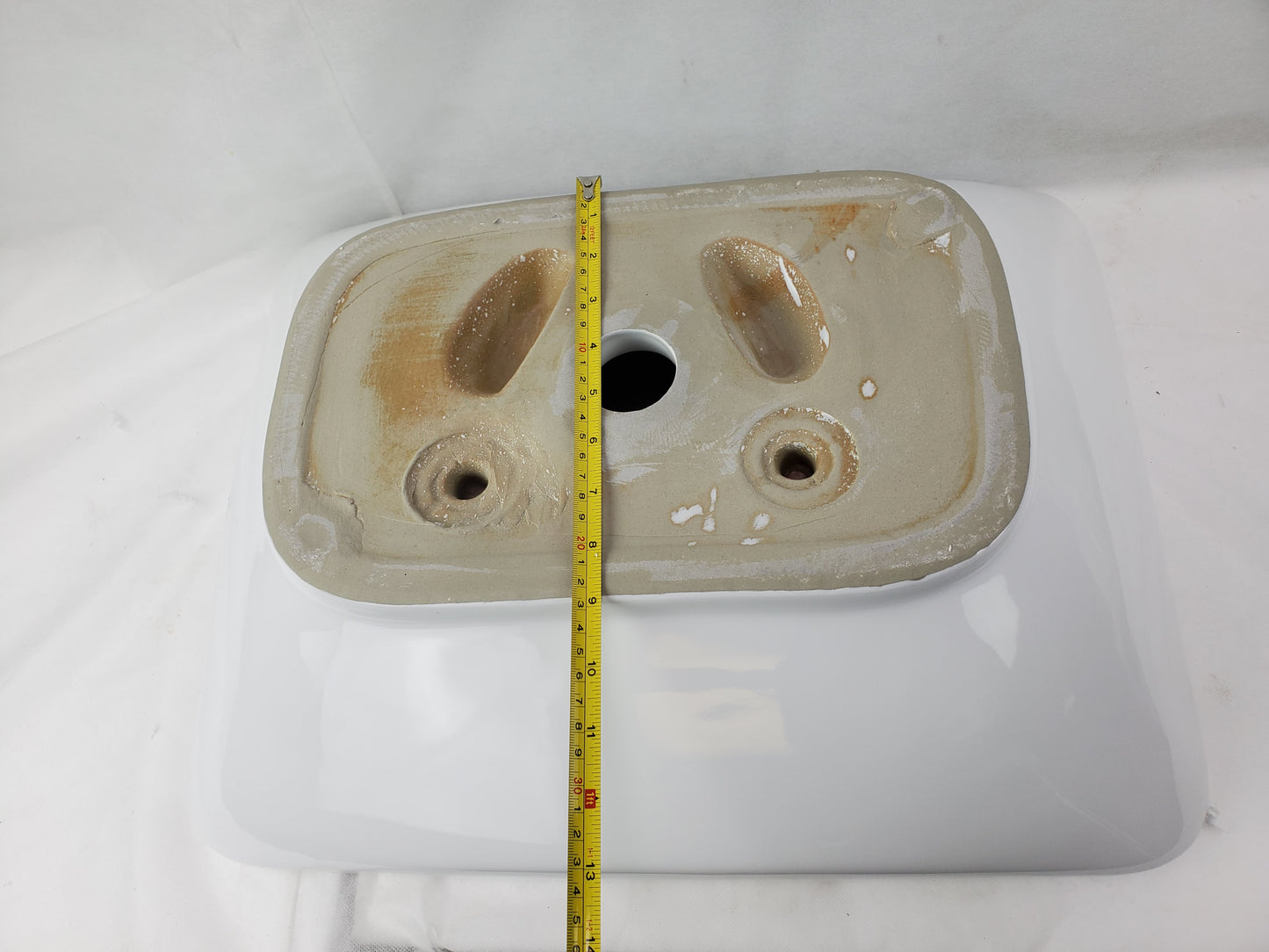 21.5-in. x 17-in. Rectangle Bathroom Vessel Sink White Enamel Glaze