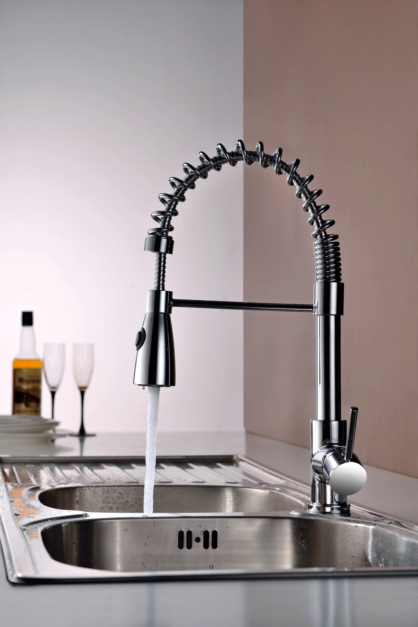 1 Hole CUPC Stainless Steel Kitchen Sink Faucet Chrome Stainless Steel