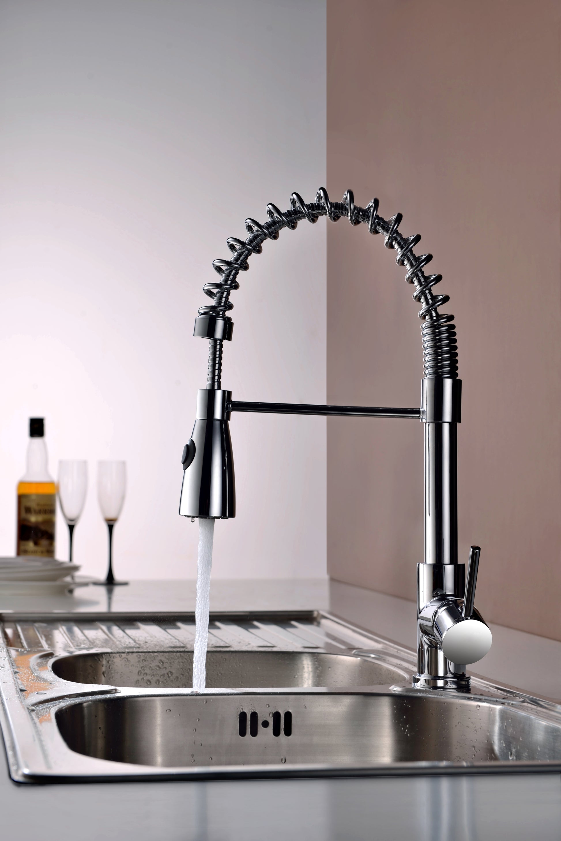 1 Hole CUPC Stainless Steel Kitchen Sink Faucet Chrome Stainless Steel