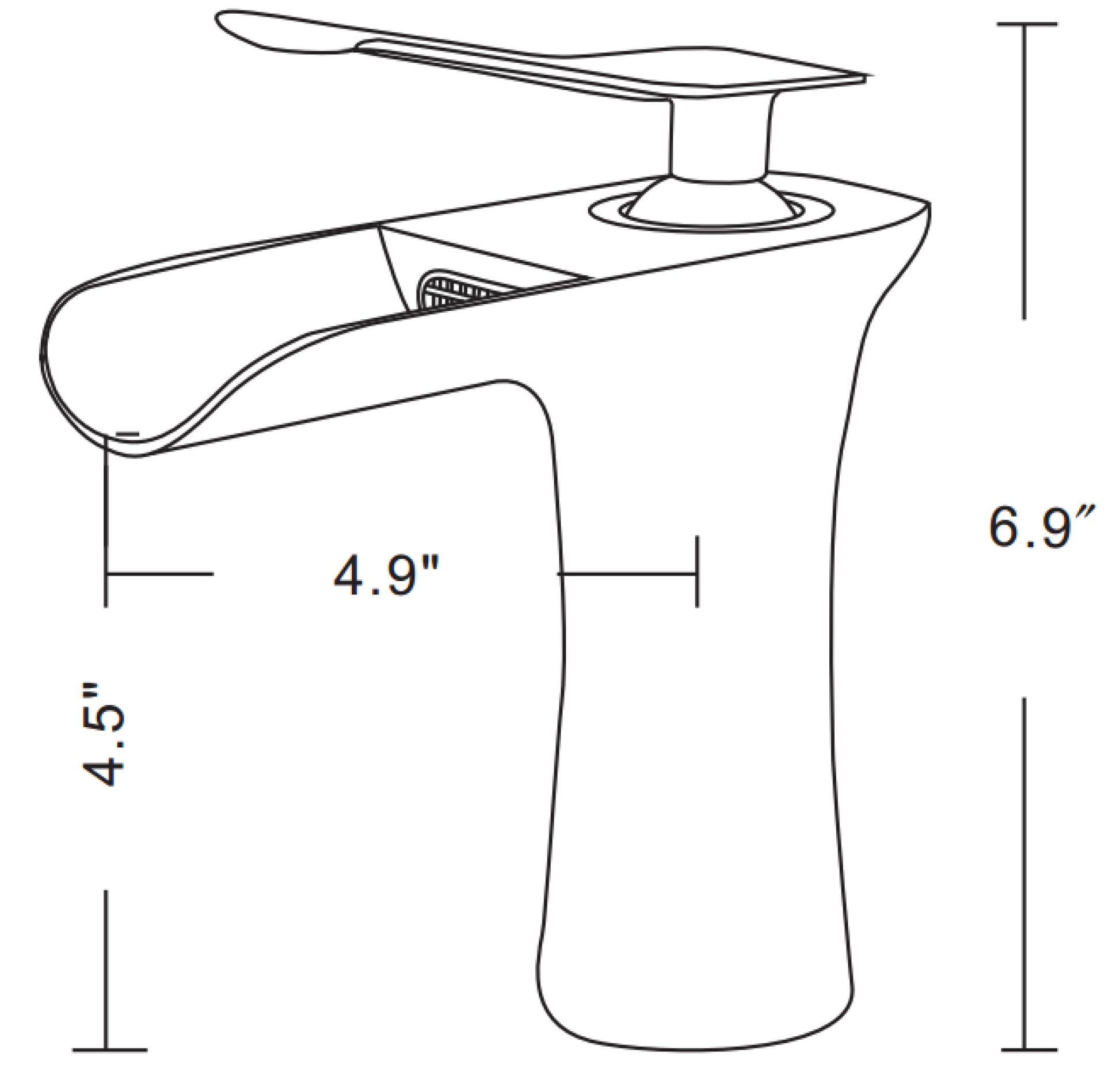 1 Hole CUPC Brass Bathroom Sink Faucet Chrome Lead Free Brass