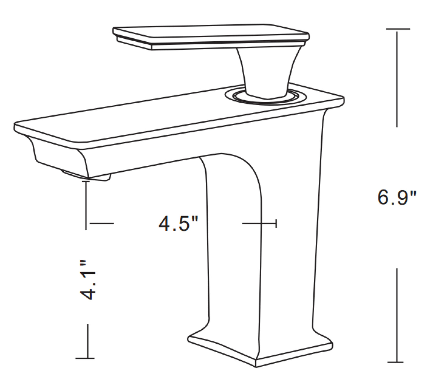 1 Hole CUPC Brass Bathroom Sink Faucet Chrome Lead Free Brass
