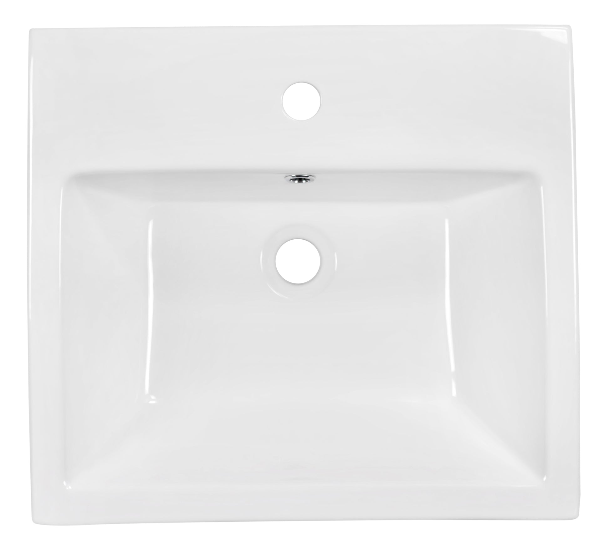 20.5-in. x 18.5-in. Rectangle Bathroom Vessel Sink White Enamel Glaze