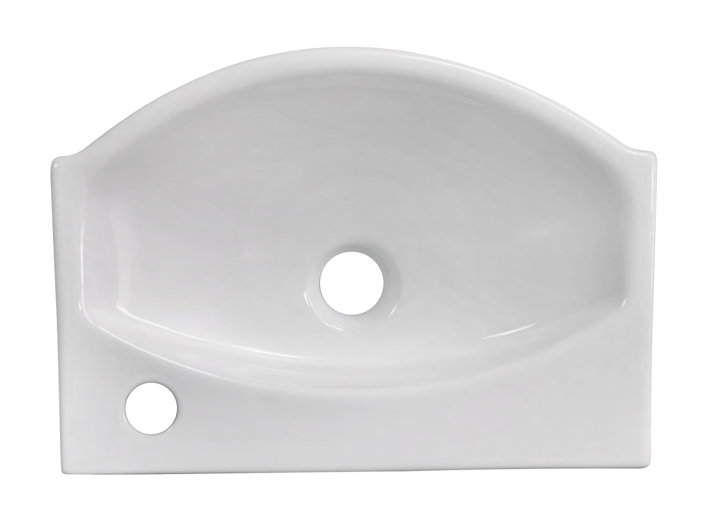 16.5-in. x 12-in. Unique Bathroom Vessel Sink White Enamel Glaze