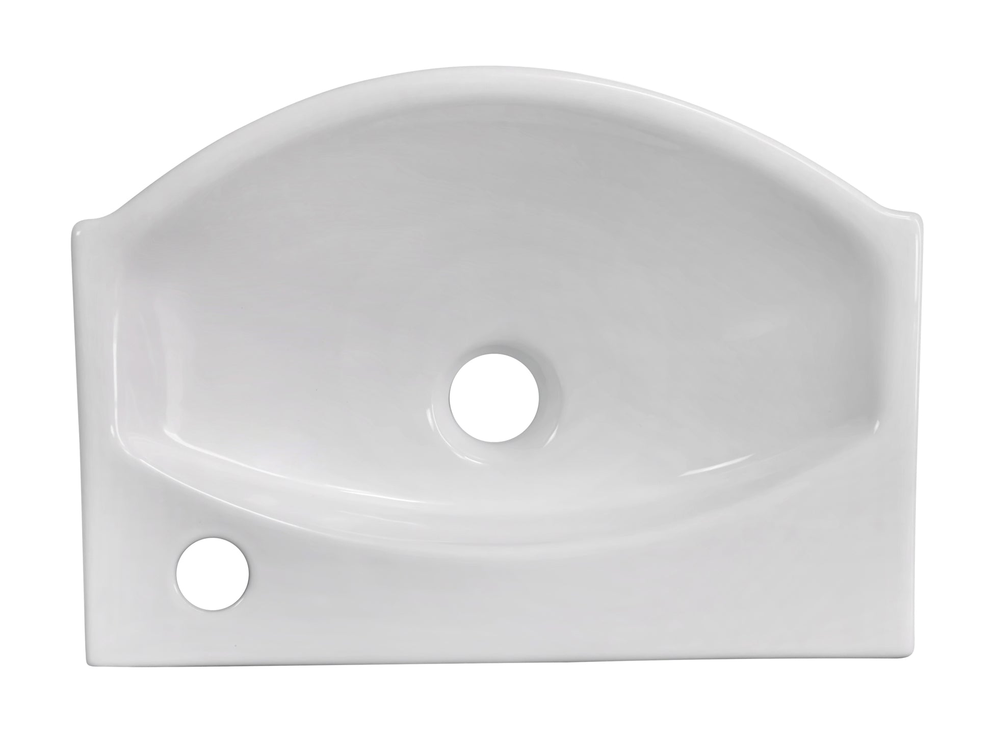 16.5-in. x 12-in. Unique Bathroom Vessel Sink White Enamel Glaze