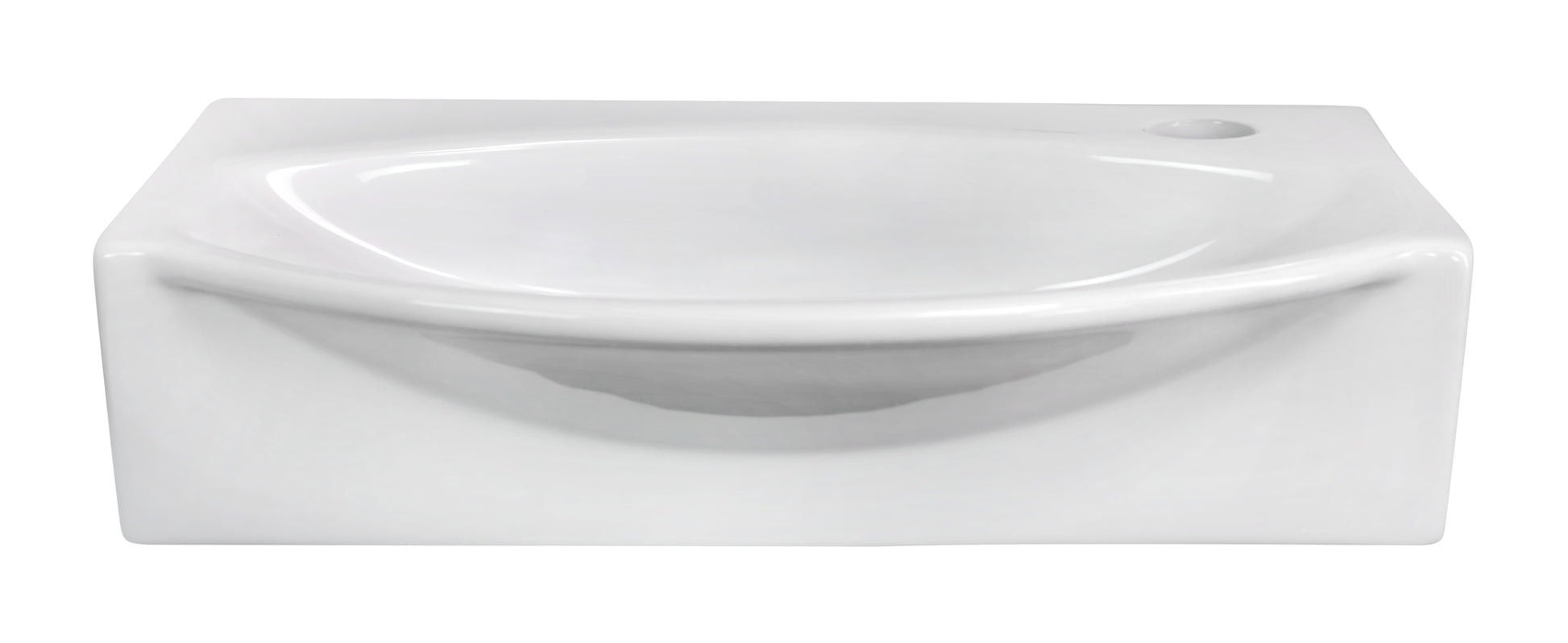 16.5-in. x 12-in. Unique Bathroom Vessel Sink White Enamel Glaze