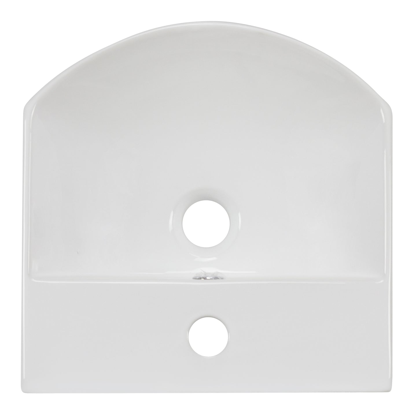 13.75-in. x 14-in. Rectangle Bathroom Vessel Sink White Enamel Glaze