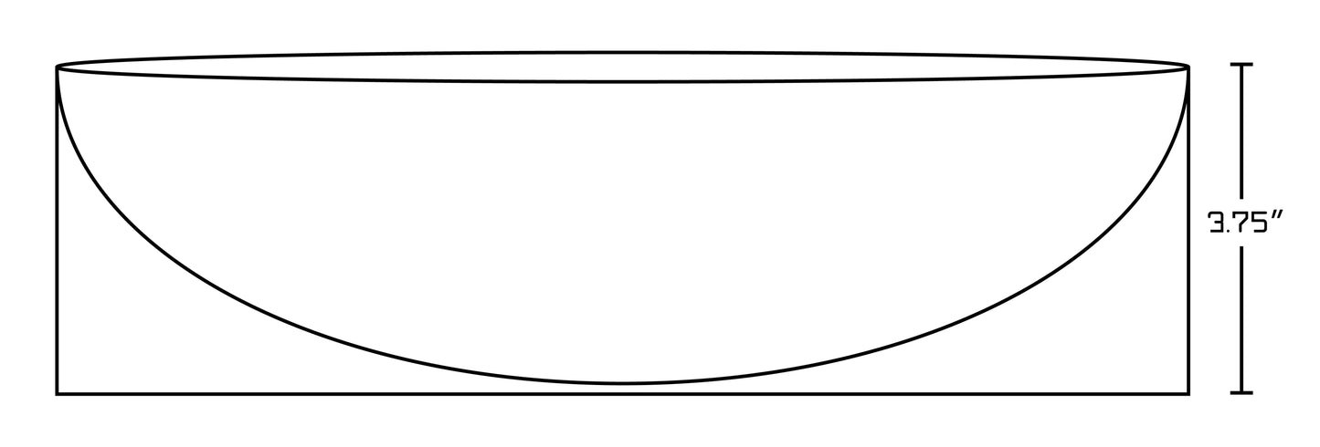 13.75-in. x 14-in. Rectangle Bathroom Vessel Sink White Enamel Glaze