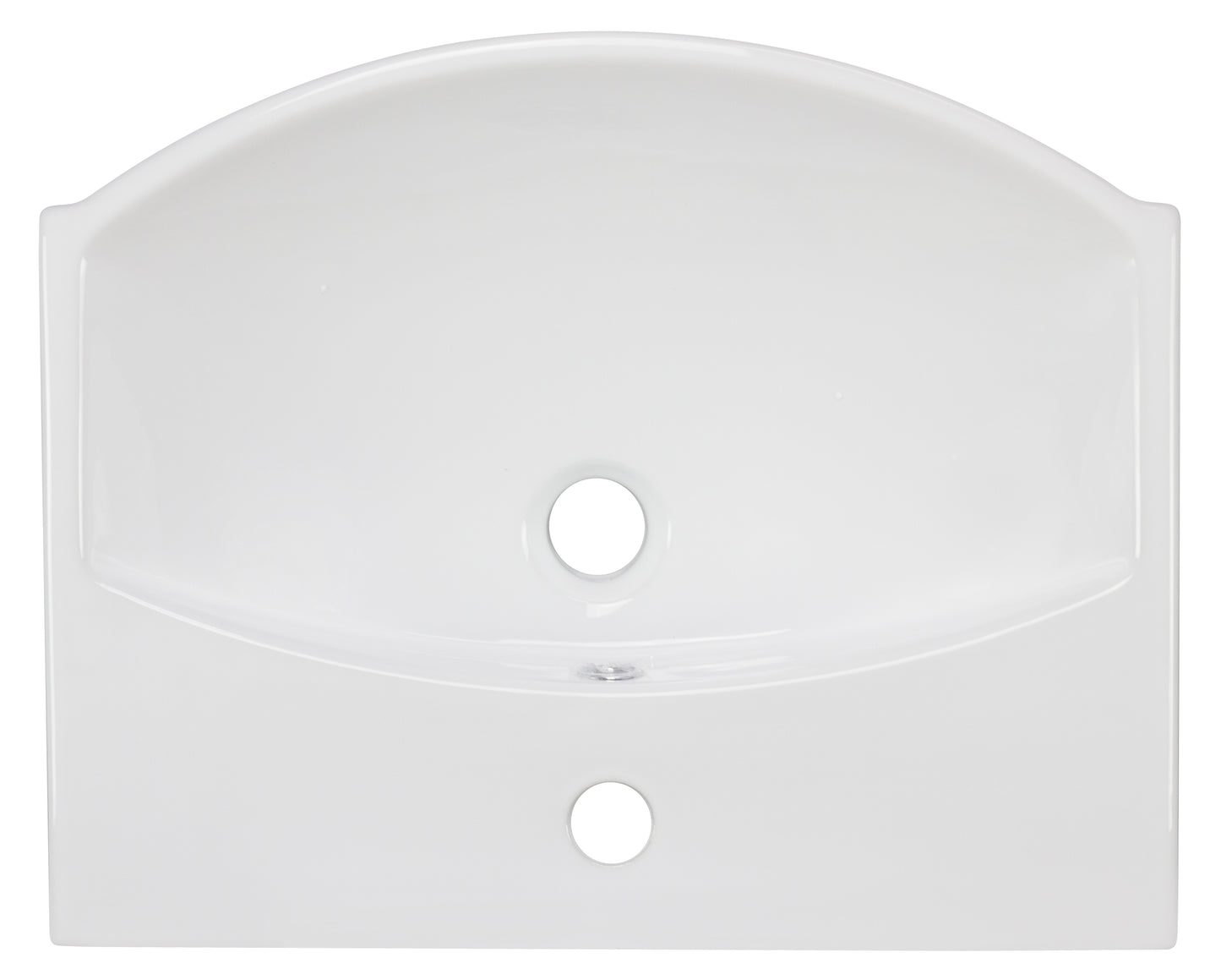 19.5-in. x 16-in. Rectangle Bathroom Vessel Sink White Enamel Glaze