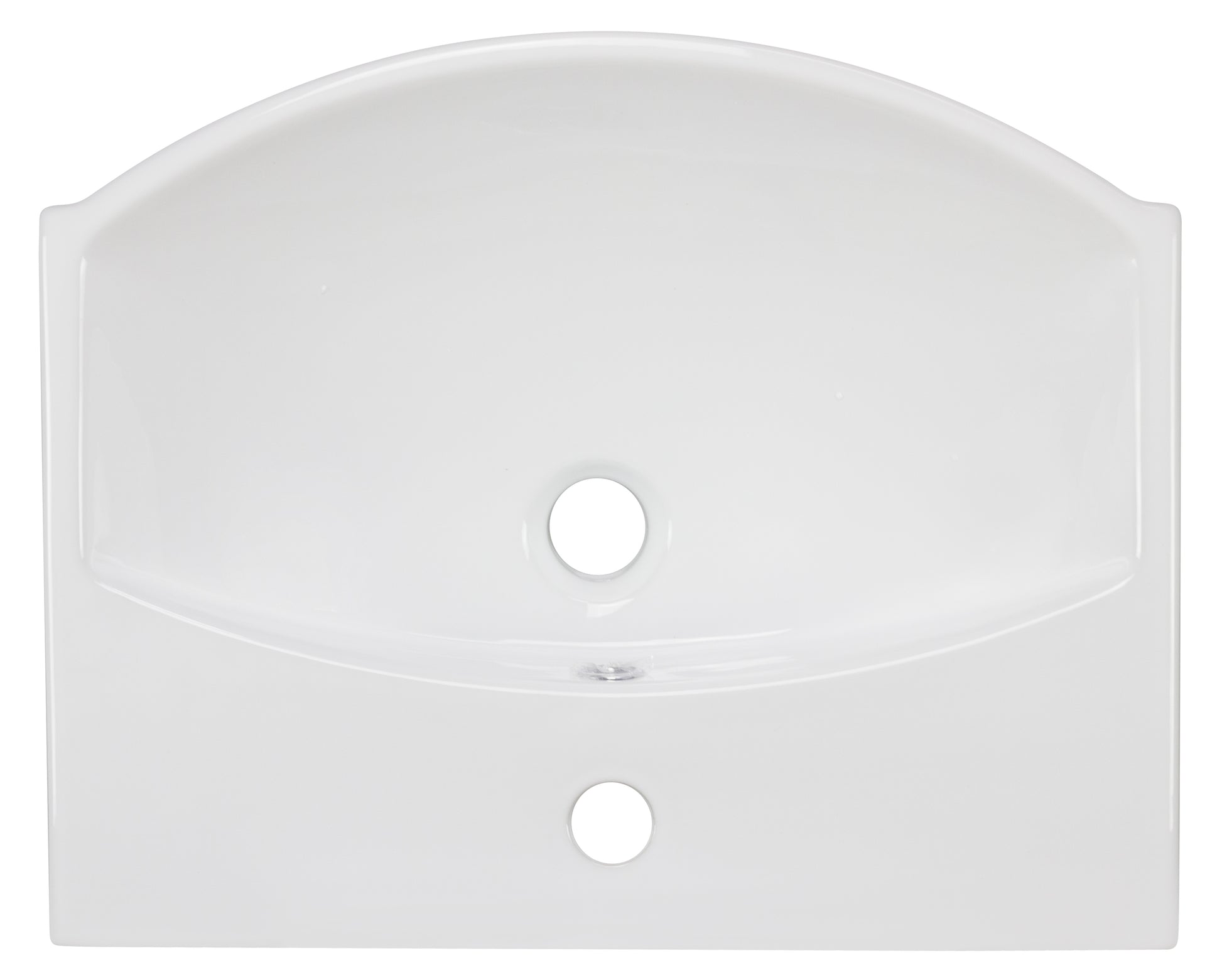19.5-in. x 16-in. Rectangle Bathroom Vessel Sink White Enamel Glaze