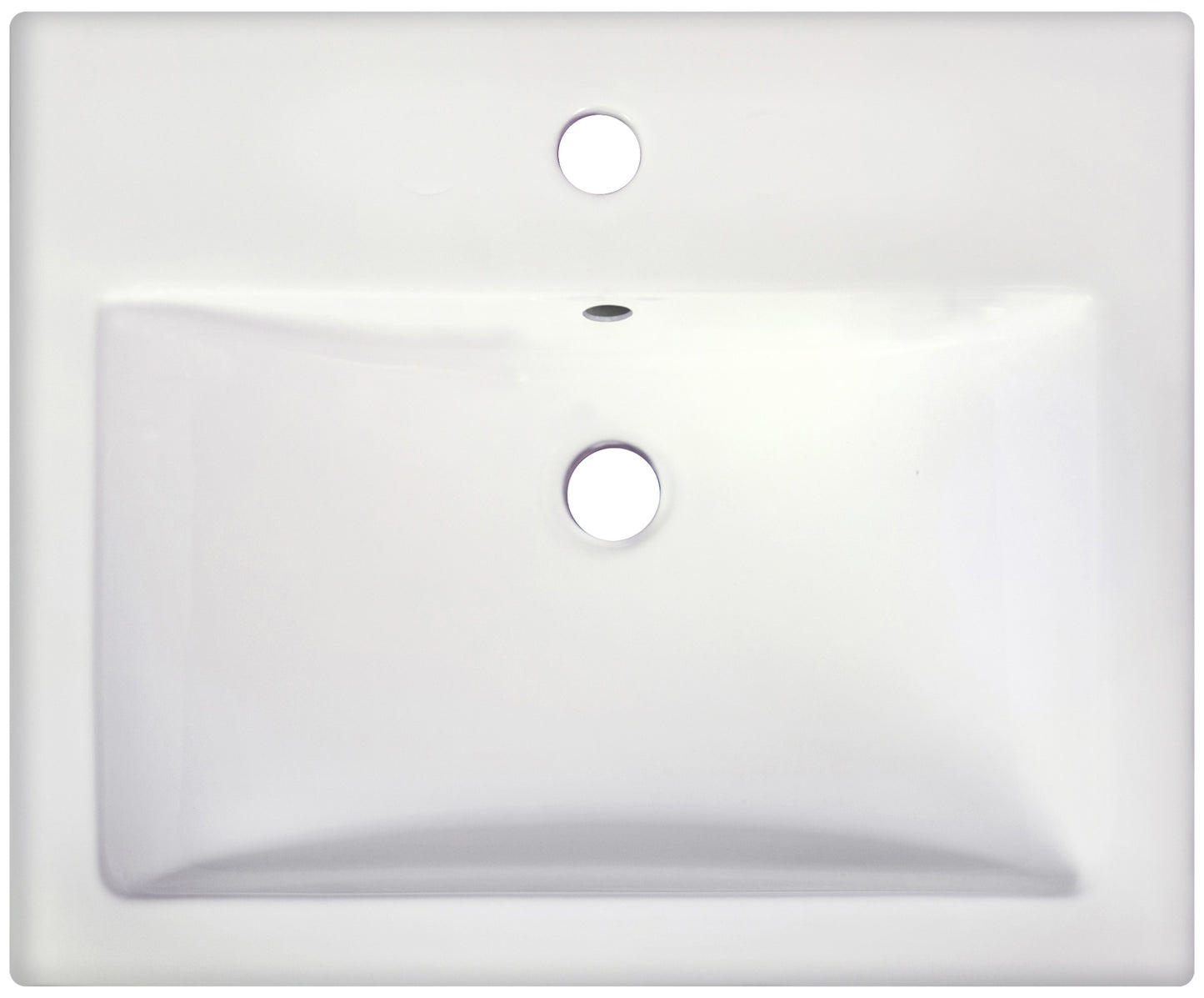 20.75-in. x 17.25-in. Rectangle Bathroom Vessel Sink White Enamel Glaze