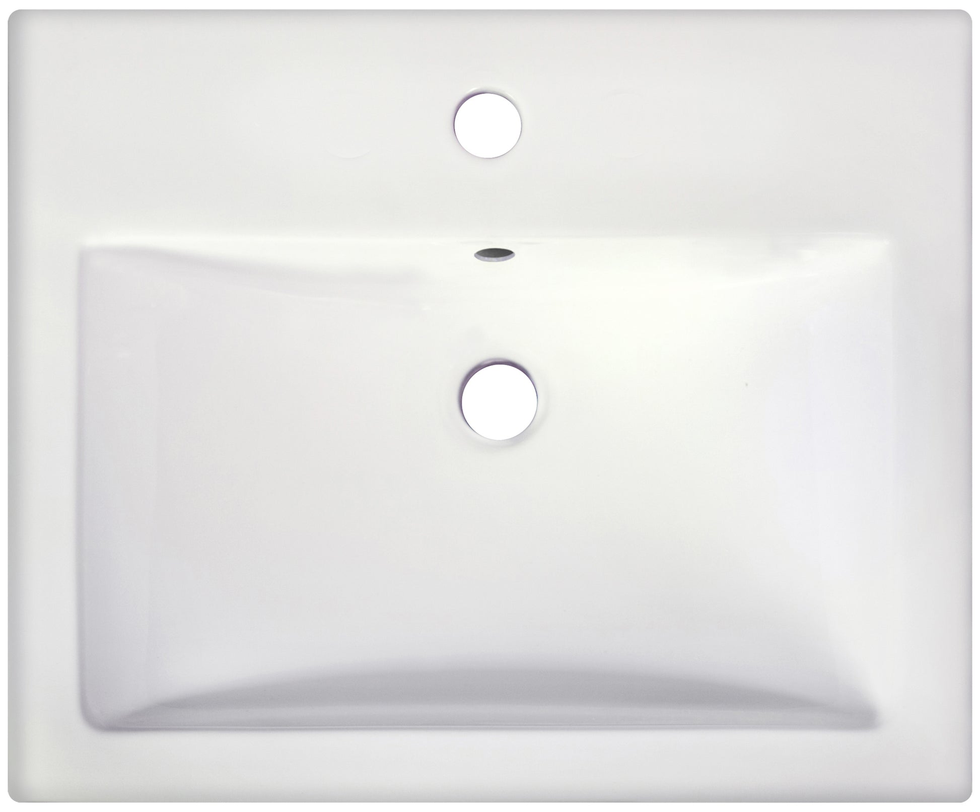 20.75-in. x 17.25-in. Rectangle Bathroom Vessel Sink White Enamel Glaze