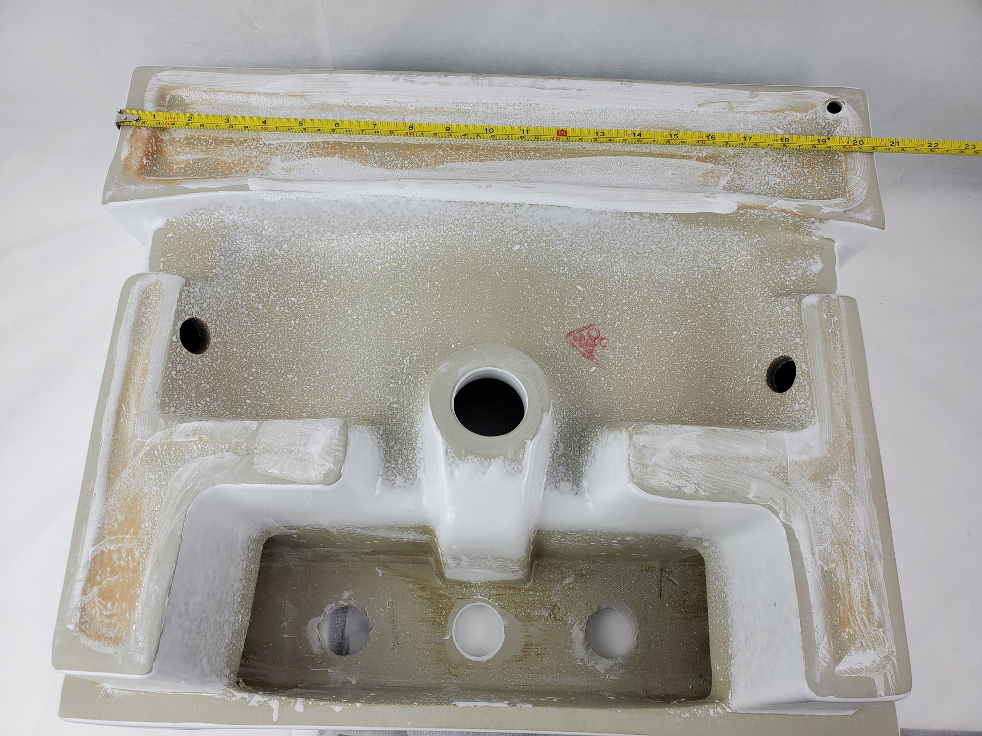 20.75-in. x 17.25-in. Rectangle Bathroom Vessel Sink White Enamel Glaze