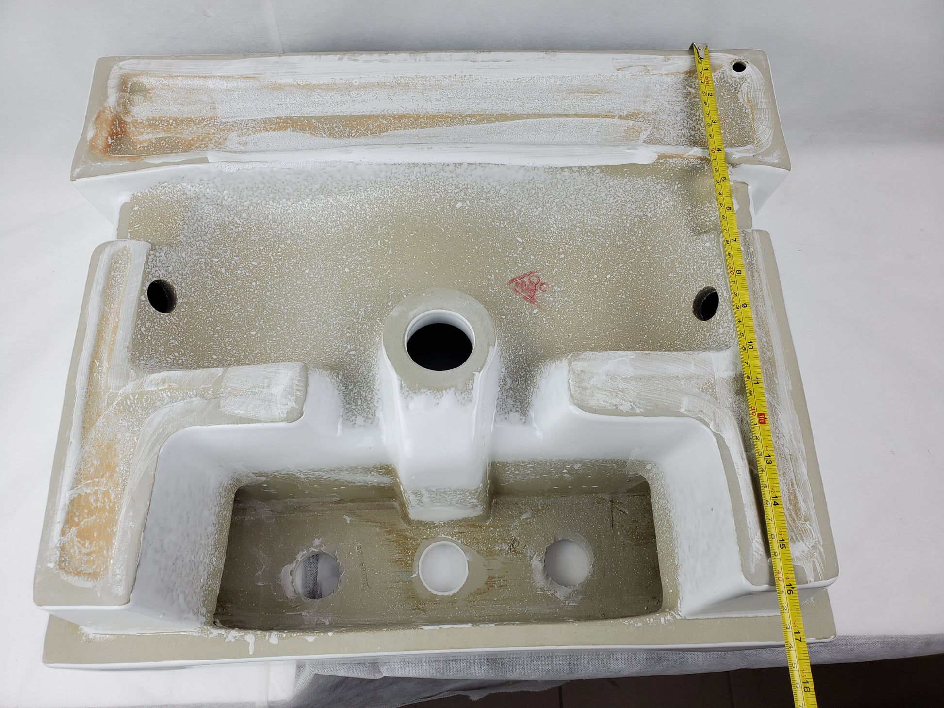 20.75-in. x 17.25-in. Rectangle Bathroom Vessel Sink White Enamel Glaze