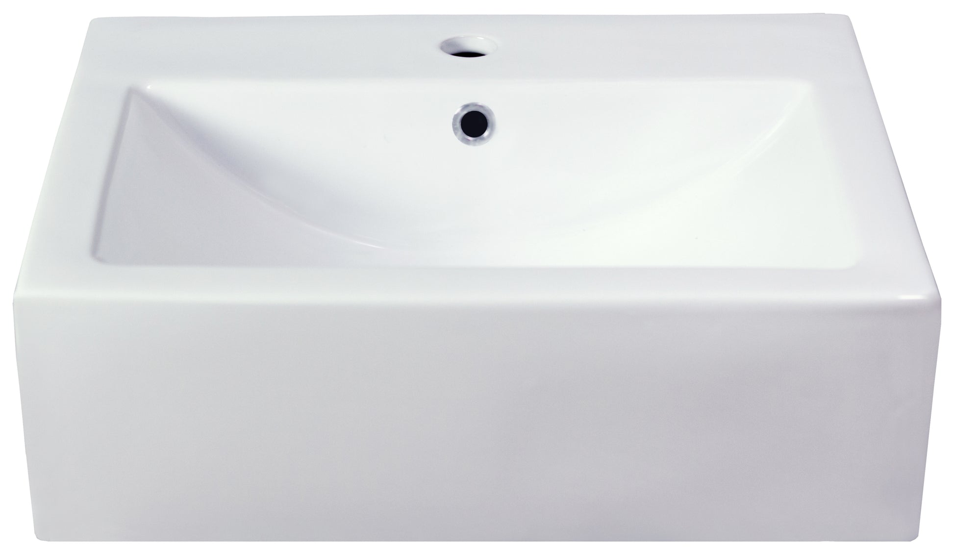 20.75-in. x 17.25-in. Rectangle Bathroom Vessel Sink White Enamel Glaze