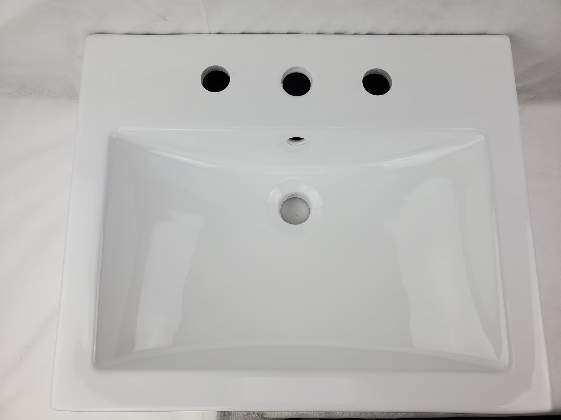 20.75-in. x 17.25-in. Rectangle Bathroom Vessel Sink White Enamel Glaze