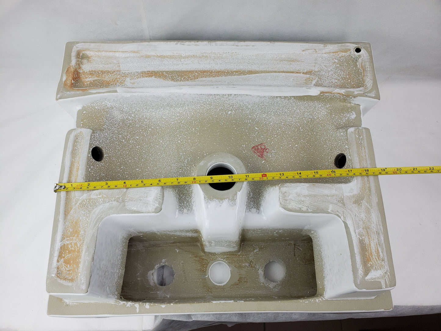 20.75-in. x 17.25-in. Rectangle Bathroom Vessel Sink White Enamel Glaze