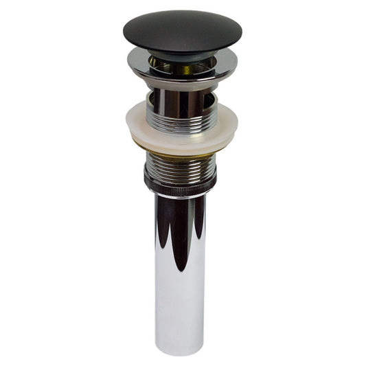 2.6 in. x 2.6 in. Yes Overflow Bathroom Sink Drain Black Stainless Steel