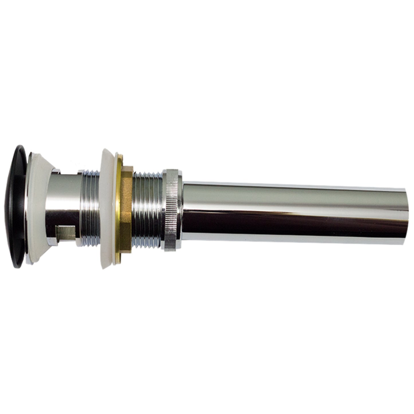 2.6 in. x 2.6 in. Yes Overflow Bathroom Sink Drain Black Stainless Steel