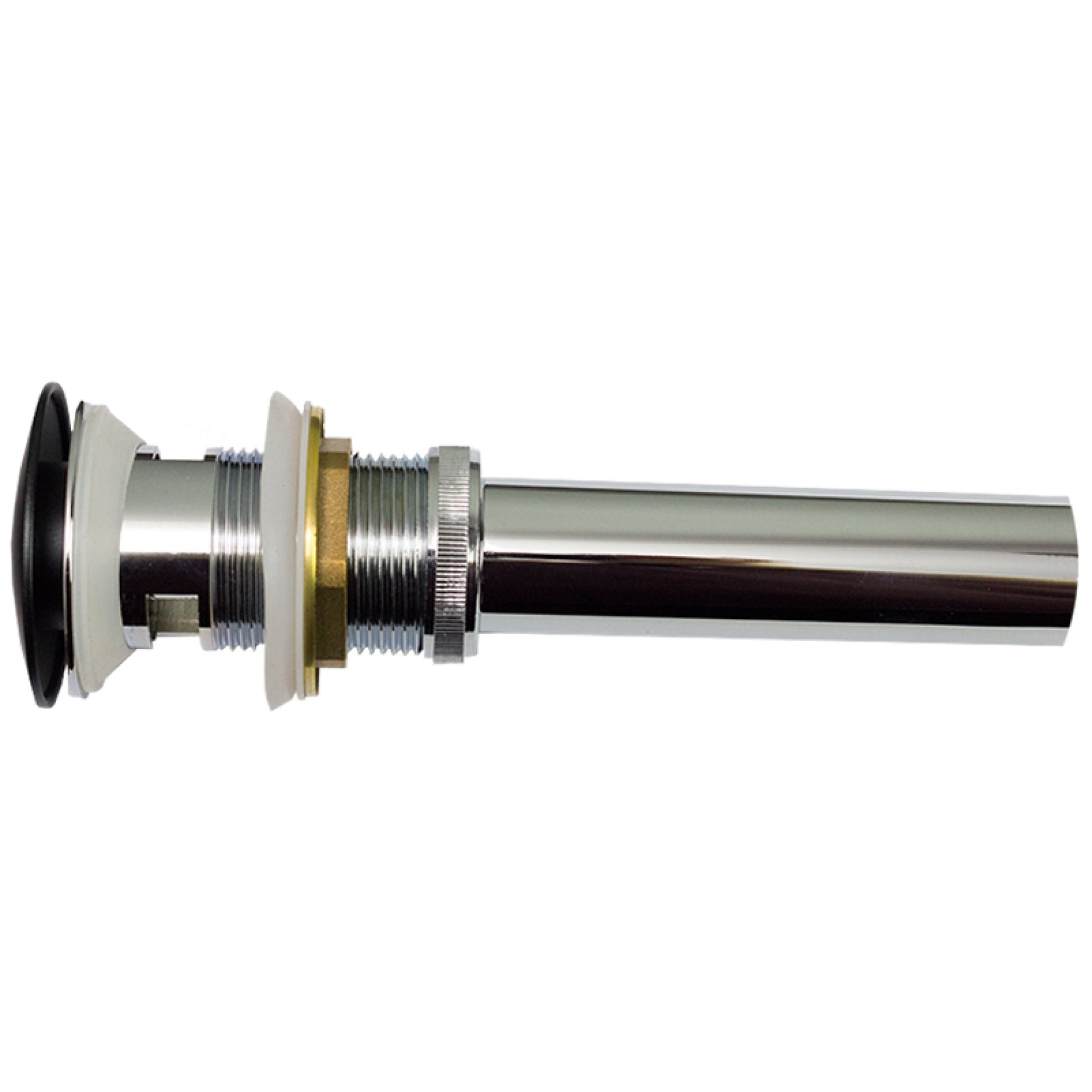 2.6 in. x 2.6 in. Yes Overflow Bathroom Sink Drain Black Stainless Steel