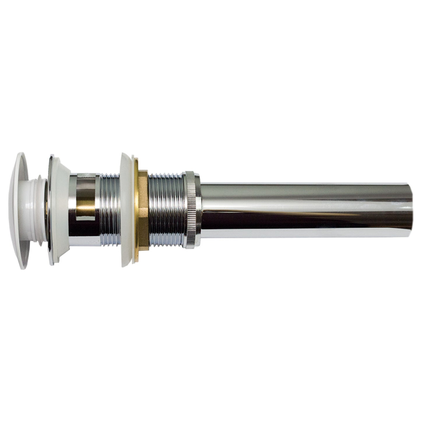 2.6 in. x 2.6 in. Yes Overflow Bathroom Sink Drain White Stainless Steel