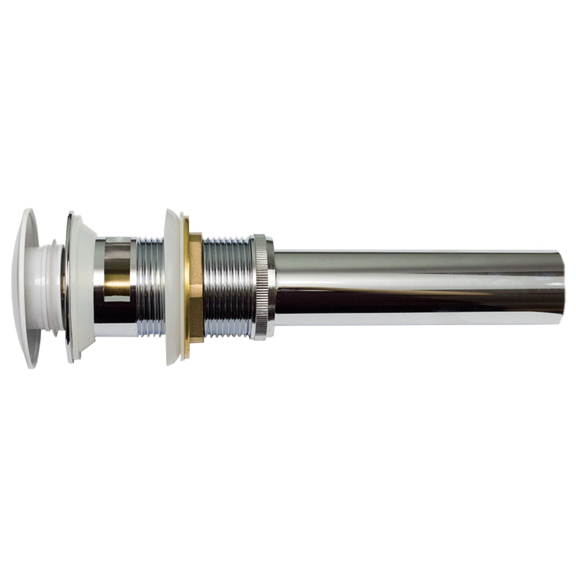 2.6 in. x 2.6 in. Yes Overflow Bathroom Sink Drain White Stainless Steel