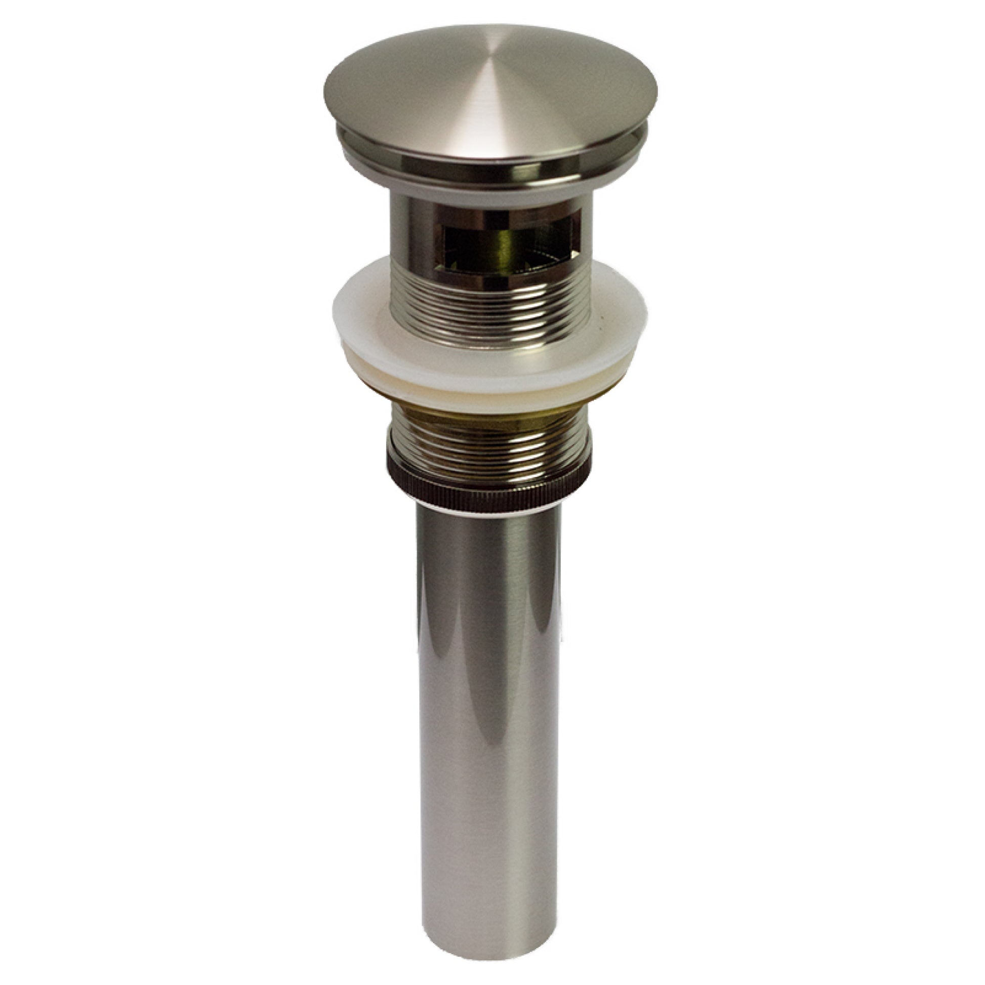 2.6 in. x 2.6 in. Yes Overflow Bathroom Sink Drain Brushed Nickel Stainless Steel