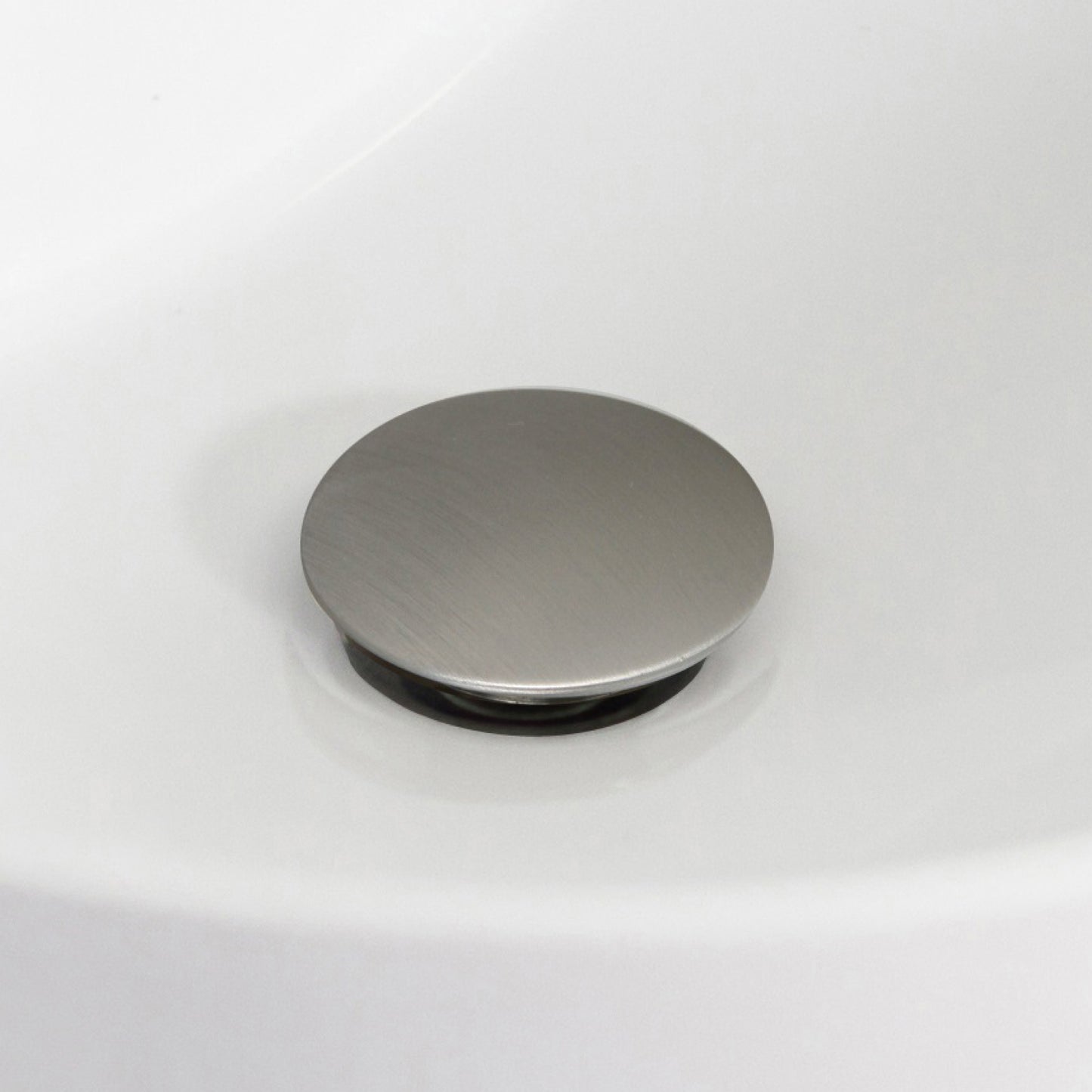 2.6 in. x 2.6 in. Yes Overflow Bathroom Sink Drain Brushed Nickel Stainless Steel