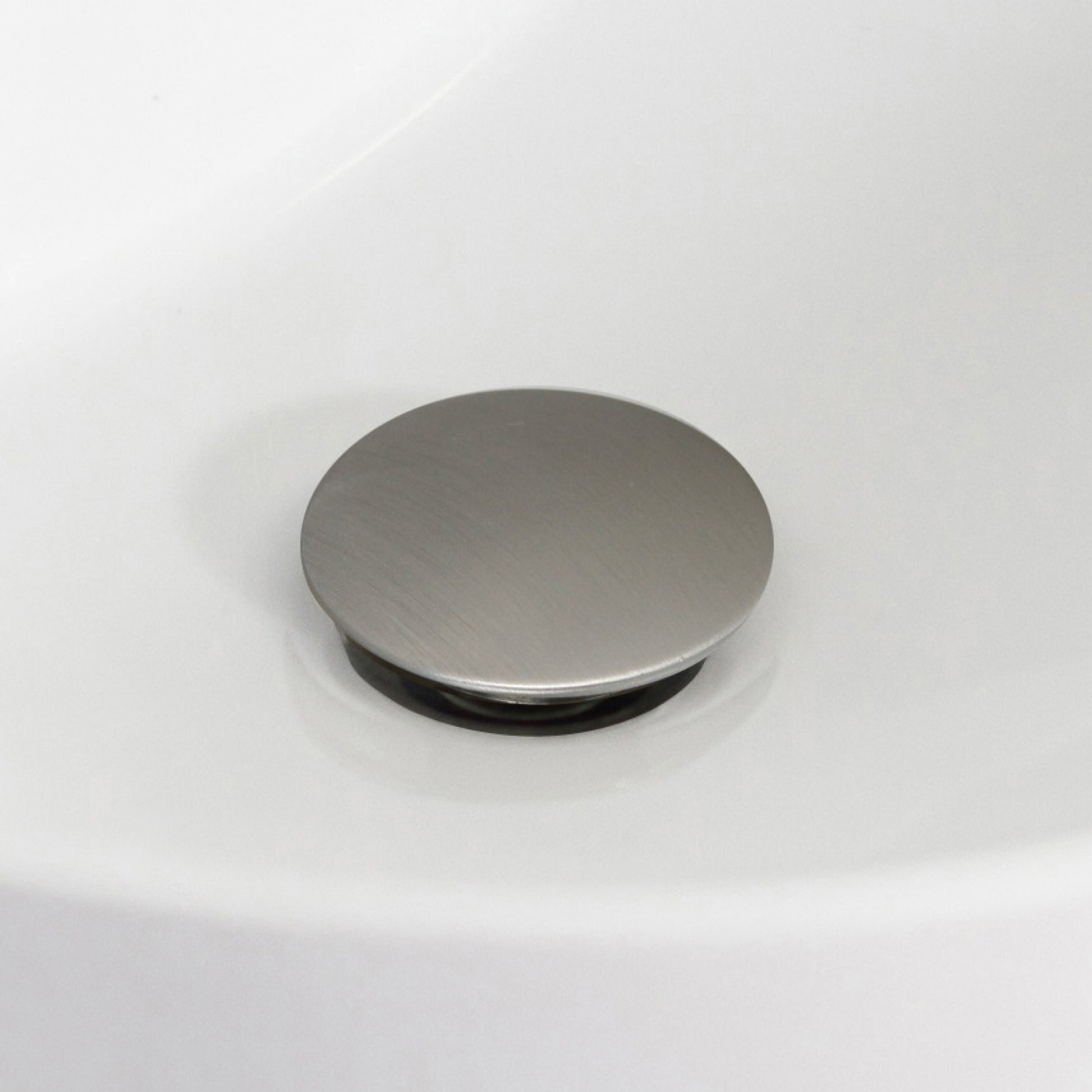 2.6 in. x 2.6 in. Yes Overflow Bathroom Sink Drain Brushed Nickel Stainless Steel