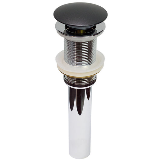 2.6 in. x 2.6 in. No Overflow Bathroom Sink Drain Black Stainless Steel