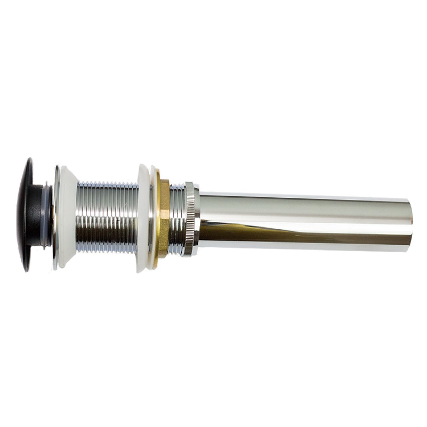 2.6 in. x 2.6 in. No Overflow Bathroom Sink Drain Black Stainless Steel