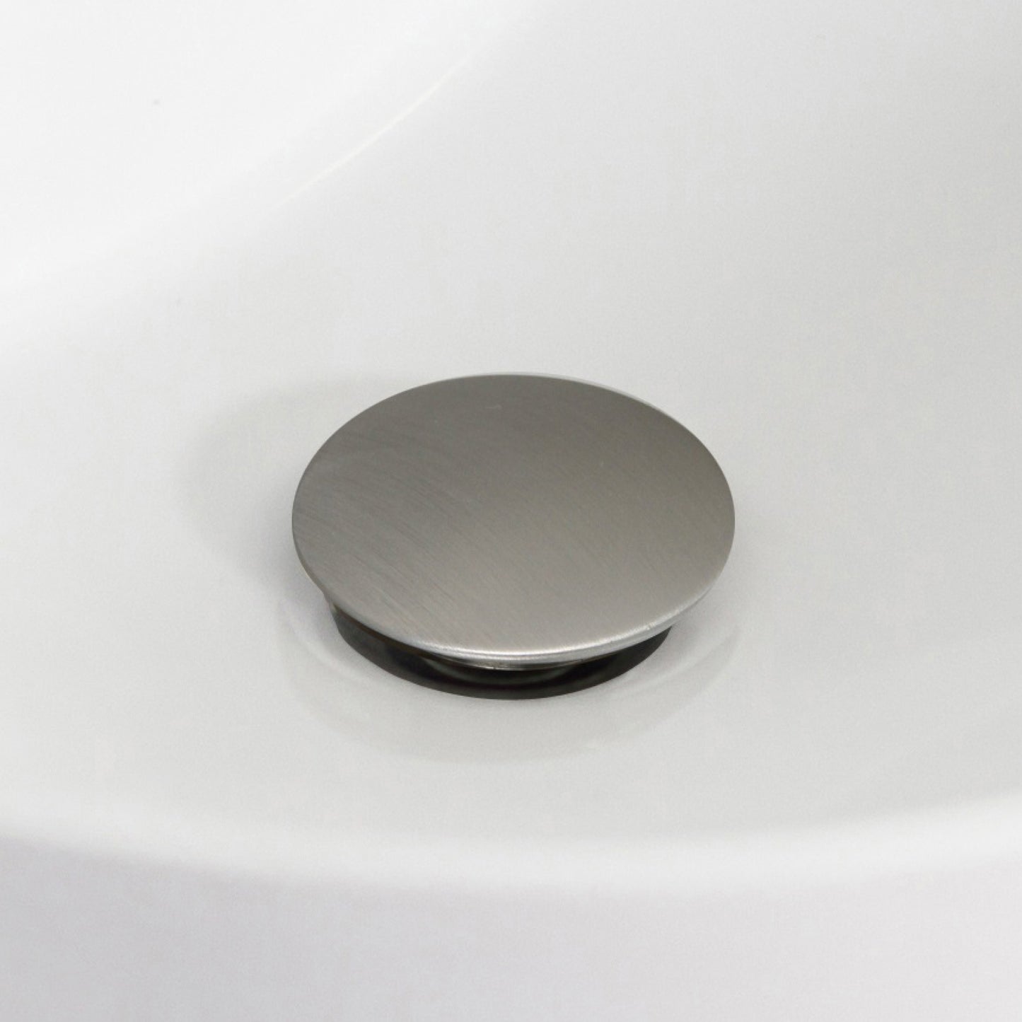 2.6 in. x 2.6 in. No Overflow Bathroom Sink Drain Brushed Nickel Stainless Steel
