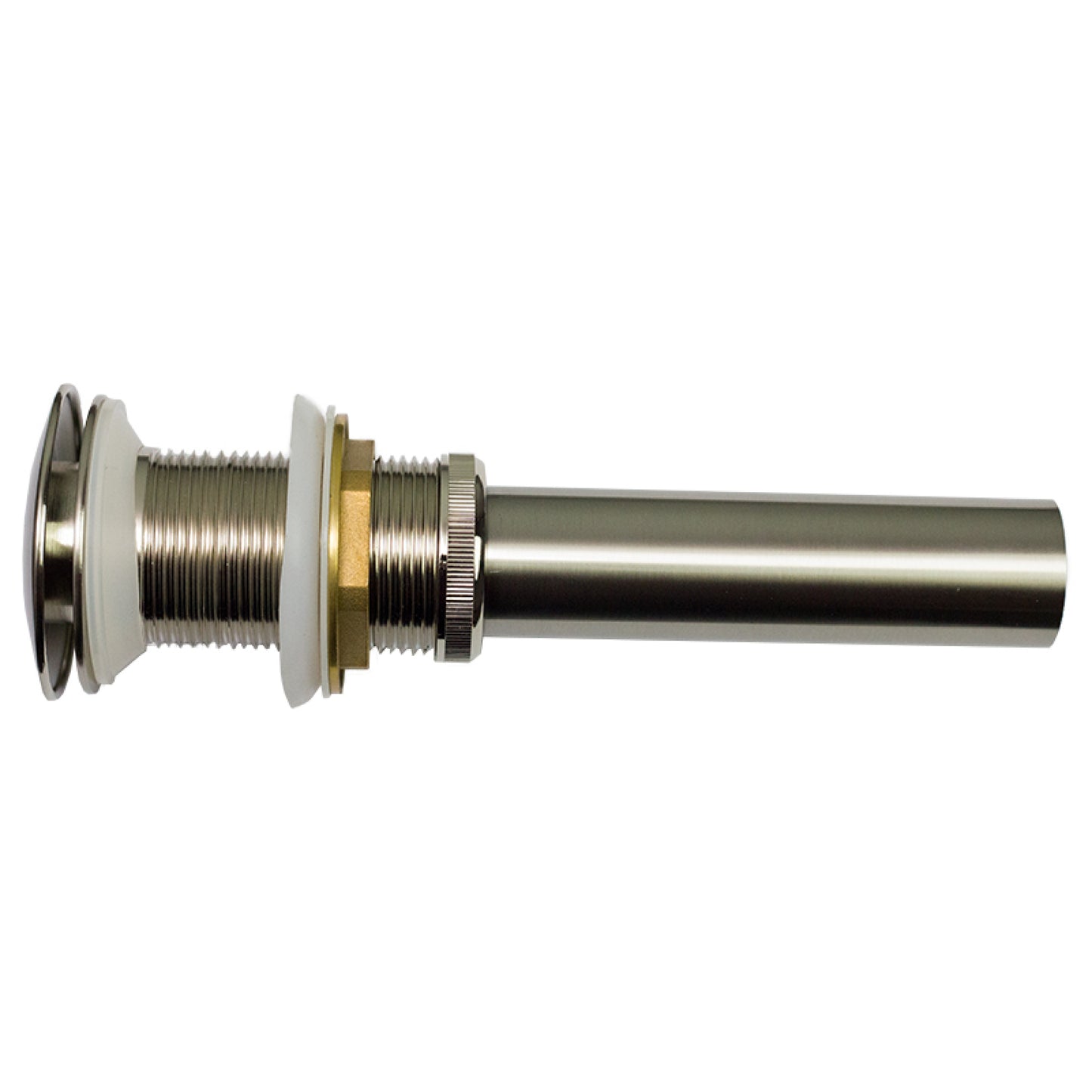 2.6 in. x 2.6 in. No Overflow Bathroom Sink Drain Brushed Nickel Stainless Steel